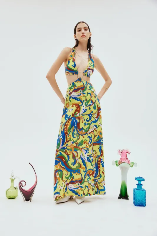 YVETTE CUT OUT MIDI DRESS sold by Alemais