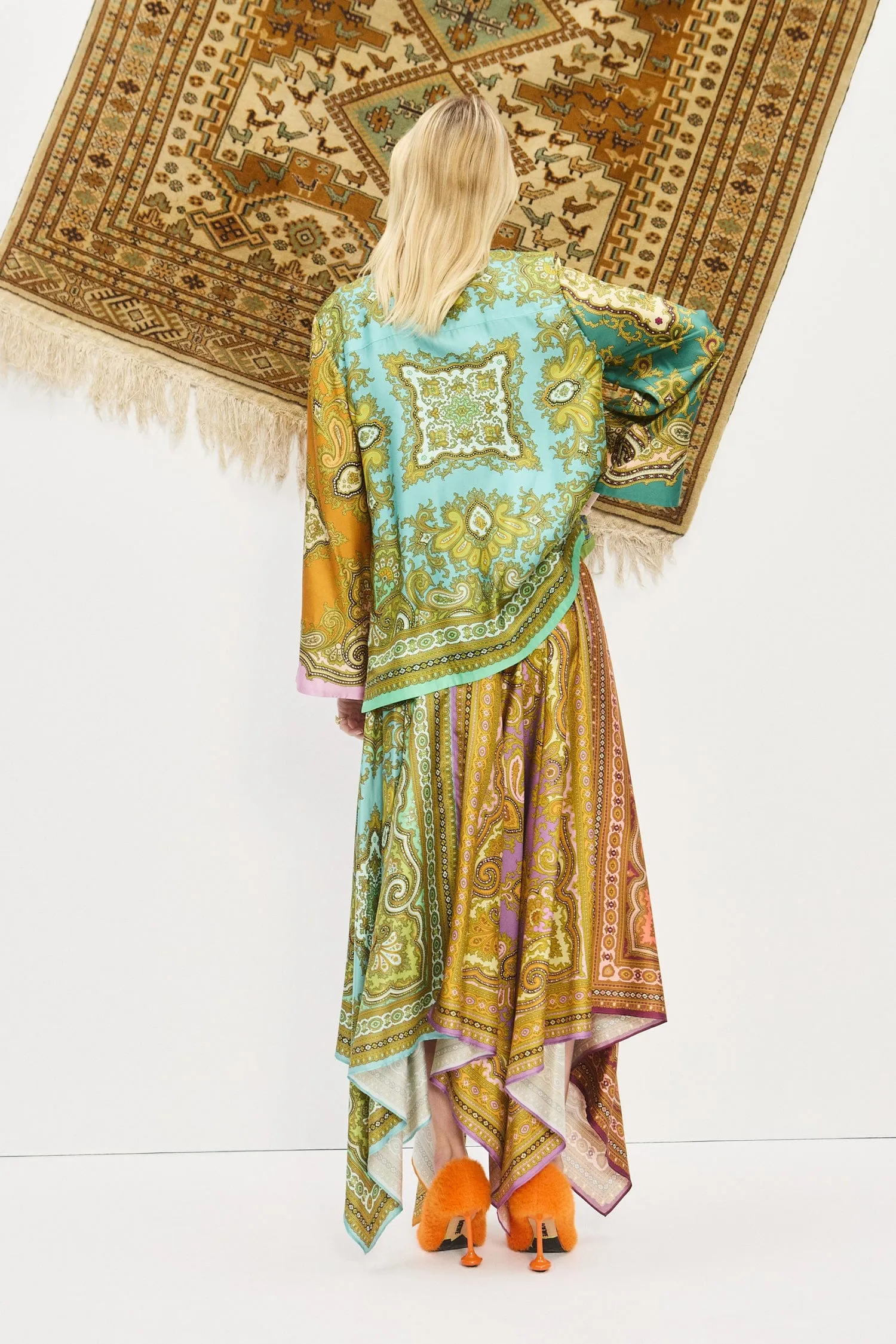 CLEMENZA SPLICED SILK SHIRT sold by Alemais product image thumbnail 4