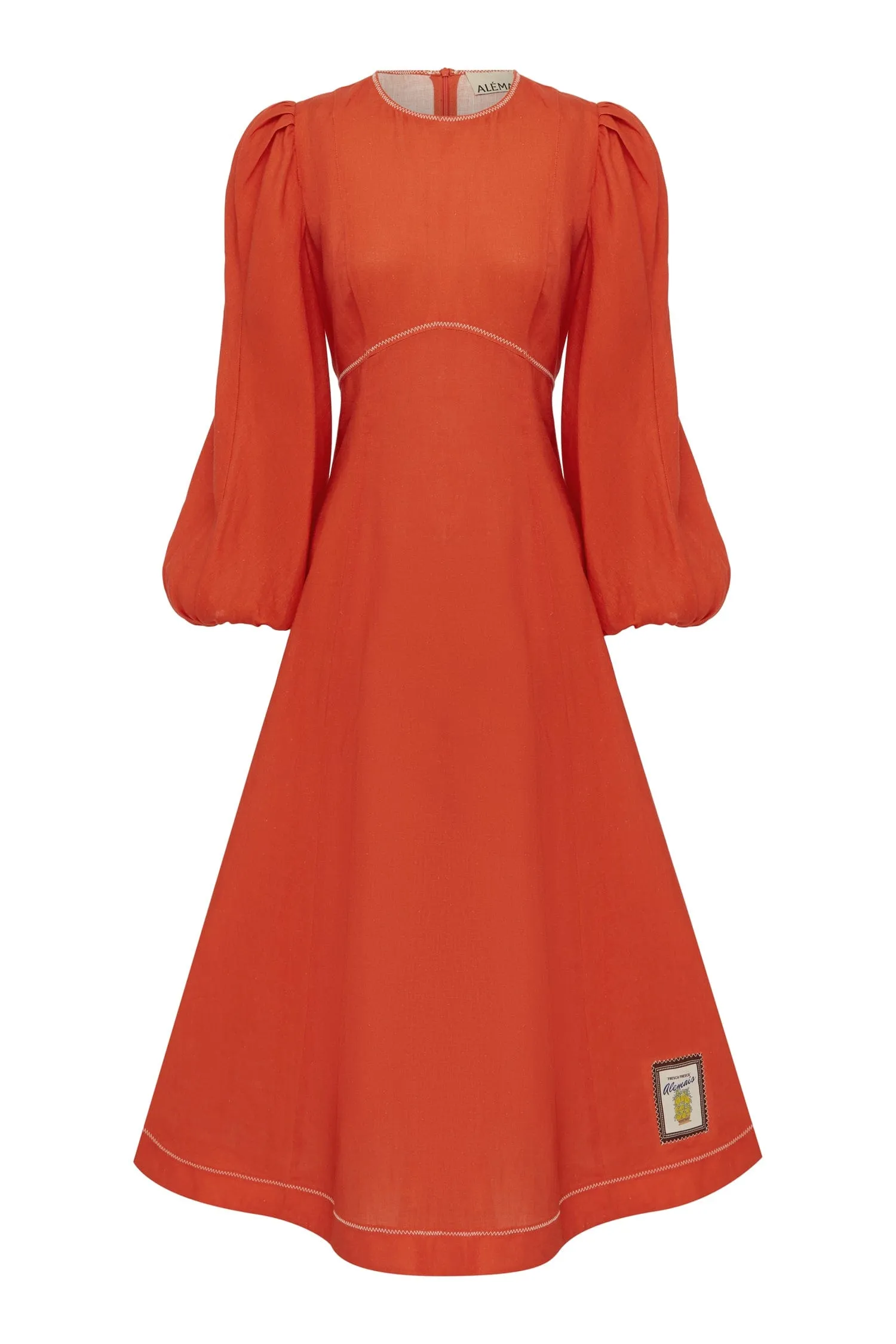 CONTESSA LONG SLEEVE MIDI DRESS sold by Alemais