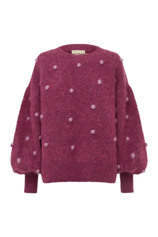 ELIA MULBERRY BALLOON SWEATER sold by Alemais