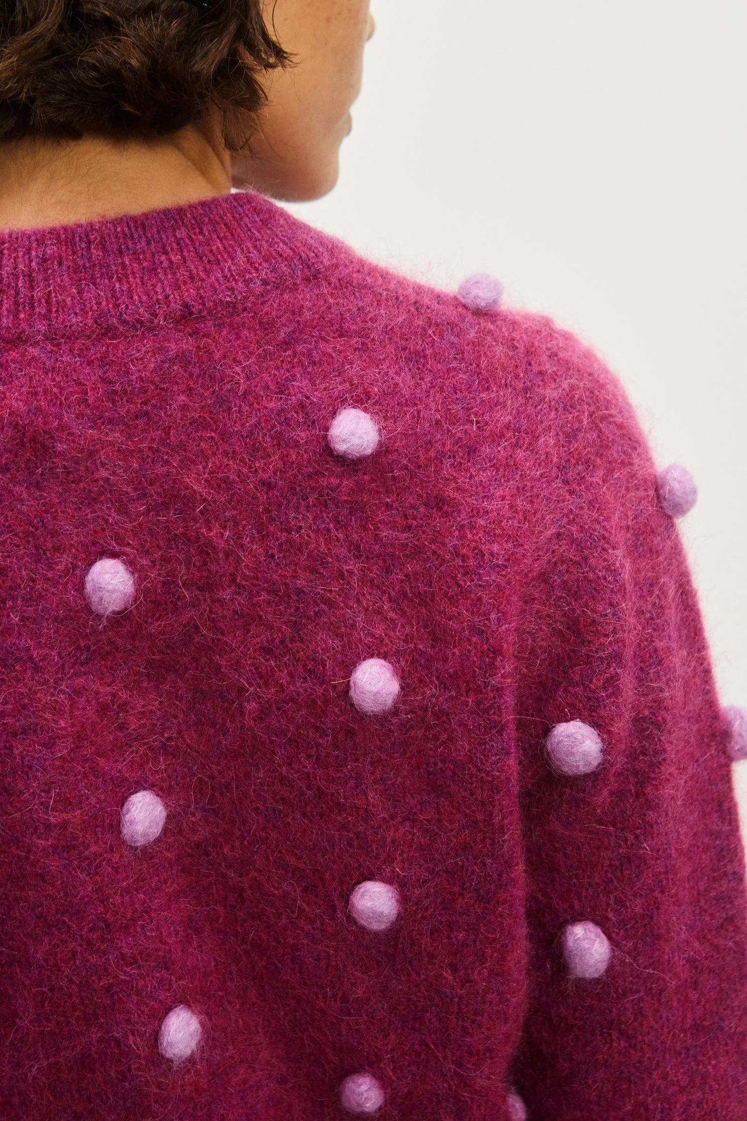 ELIA MULBERRY CROPPED CARDIGAN sold by Alemais product image thumbnail 5