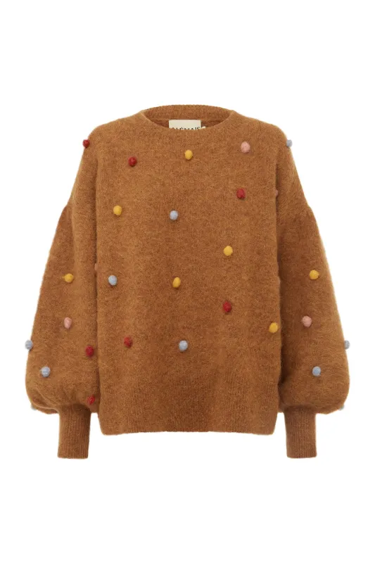 ELIA TOBACCO BALLOON SWEATER sold by Alemais