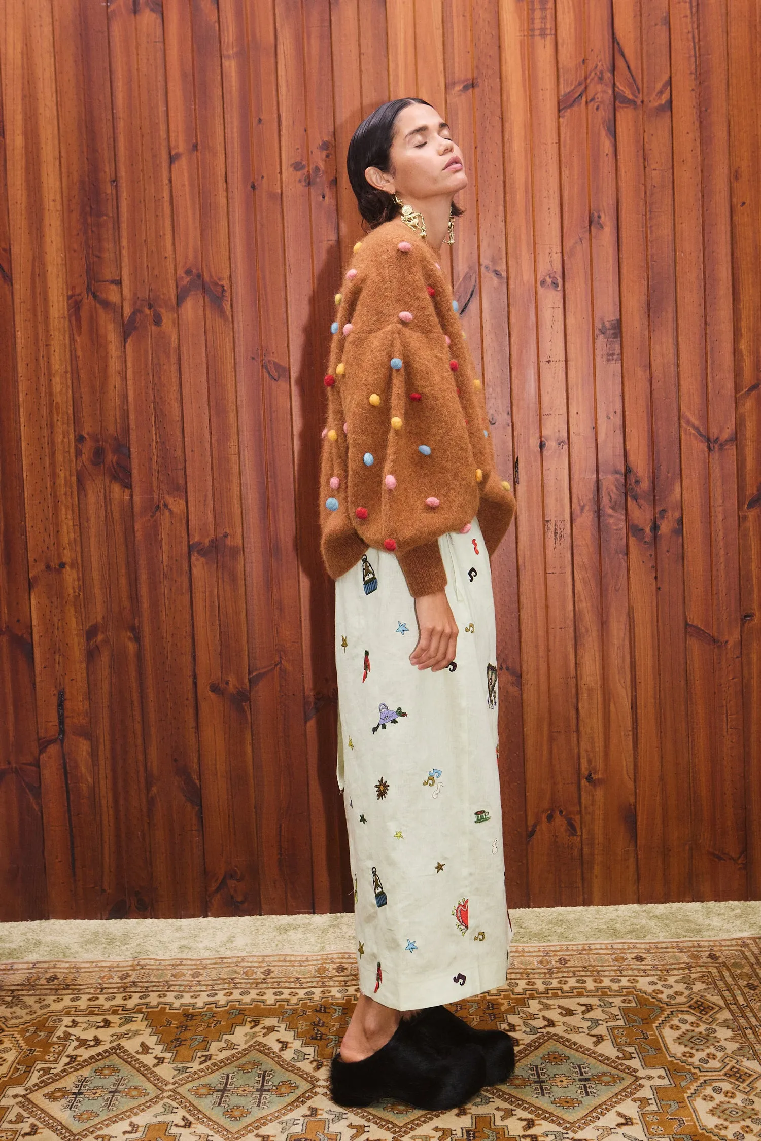 ELIA TOBACCO BALLOON SWEATER sold by Alemais product image thumbnail 3