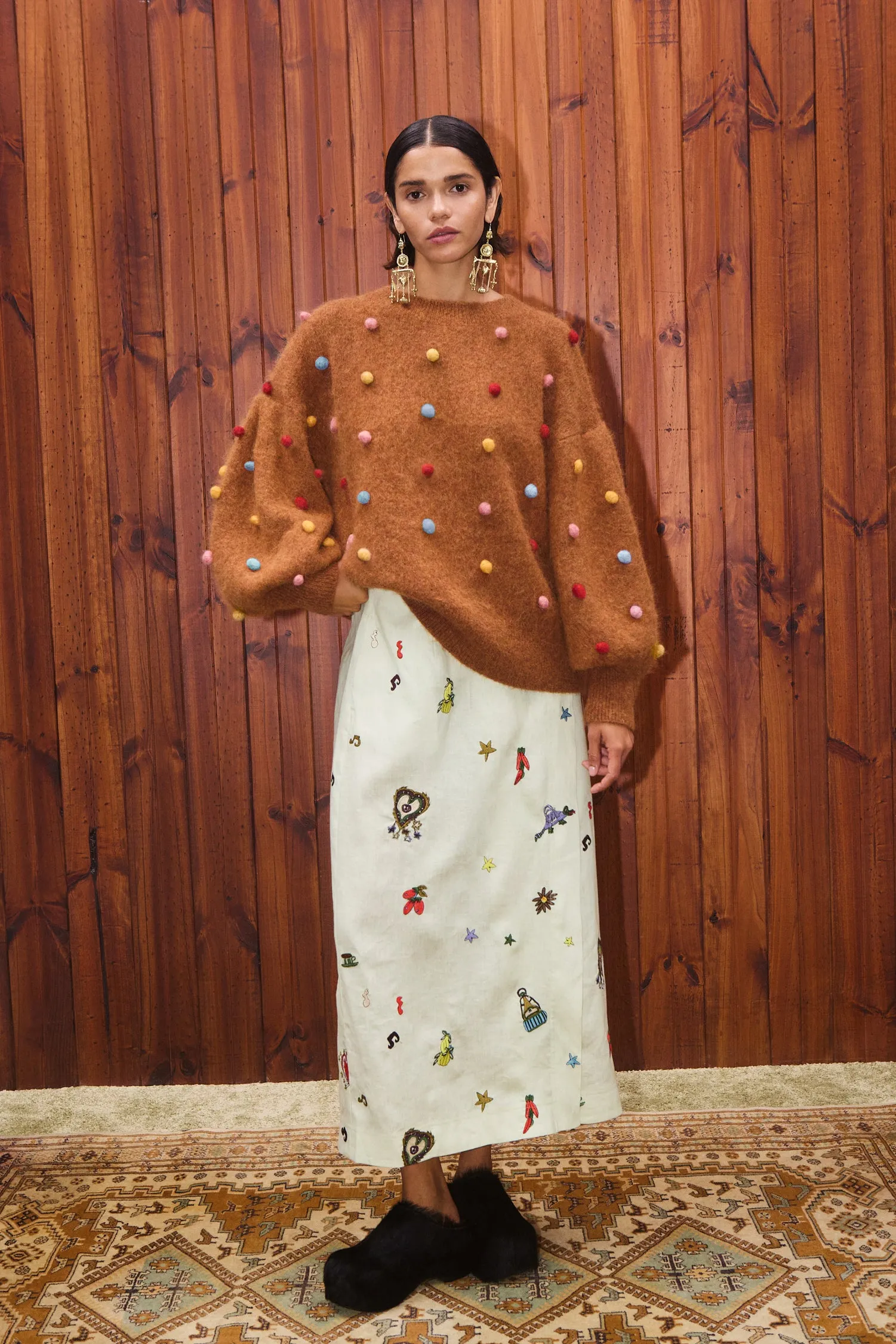 ELIA TOBACCO BALLOON SWEATER sold by Alemais product image thumbnail 2