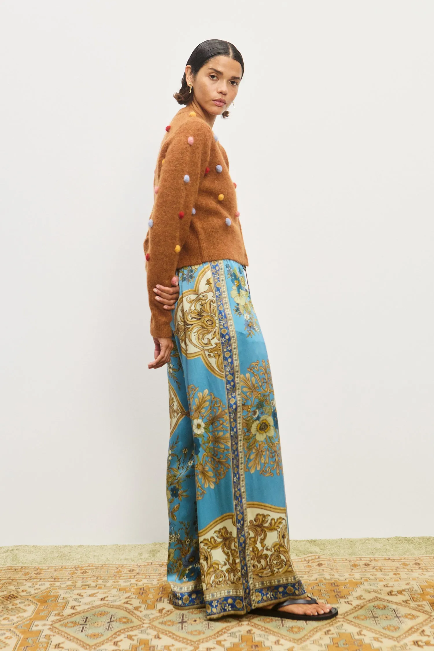 ELIA TOBACCO CROPPED CARDIGAN sold by Alemais product image thumbnail 3