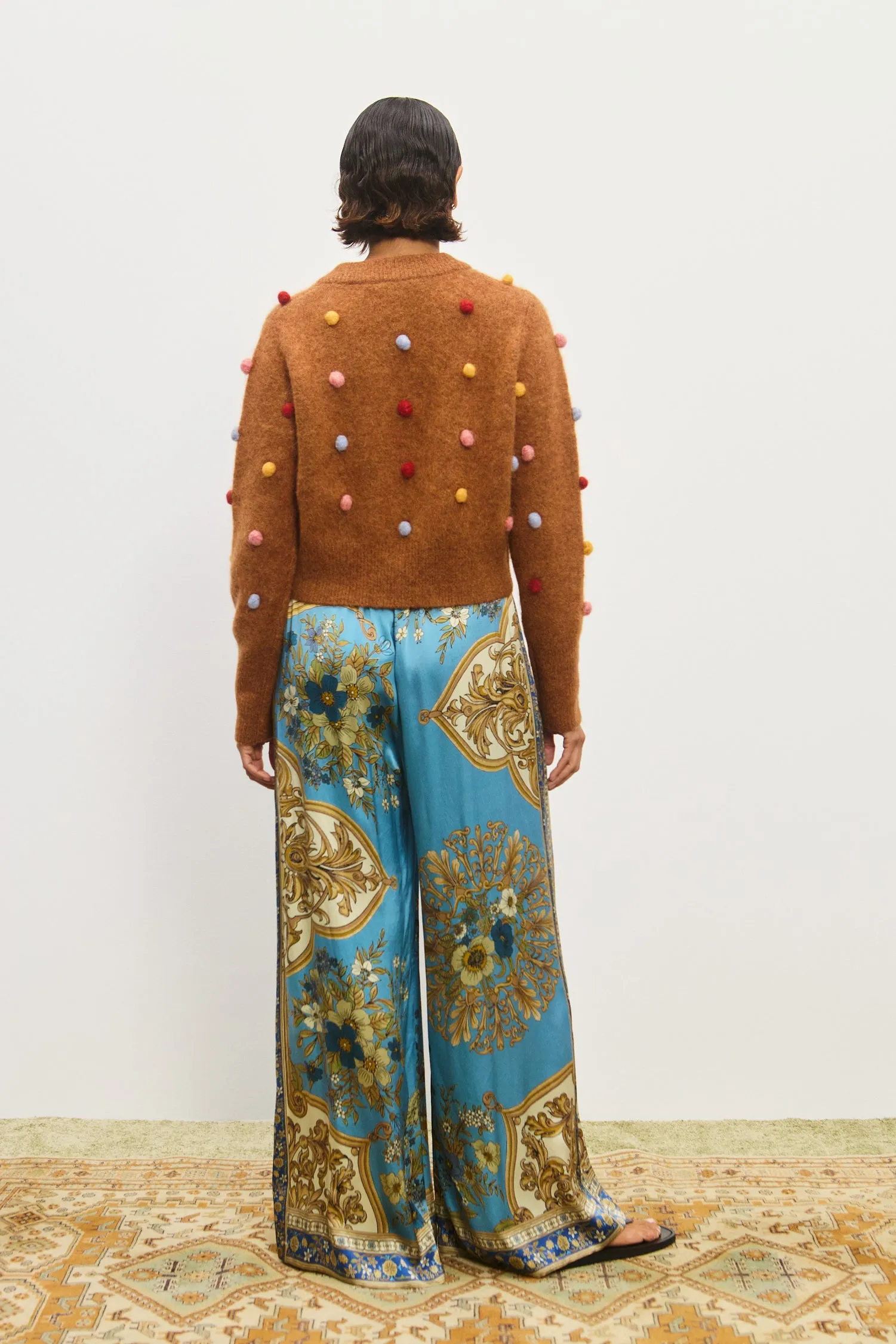 ELIA TOBACCO CROPPED CARDIGAN sold by Alemais product image thumbnail 4