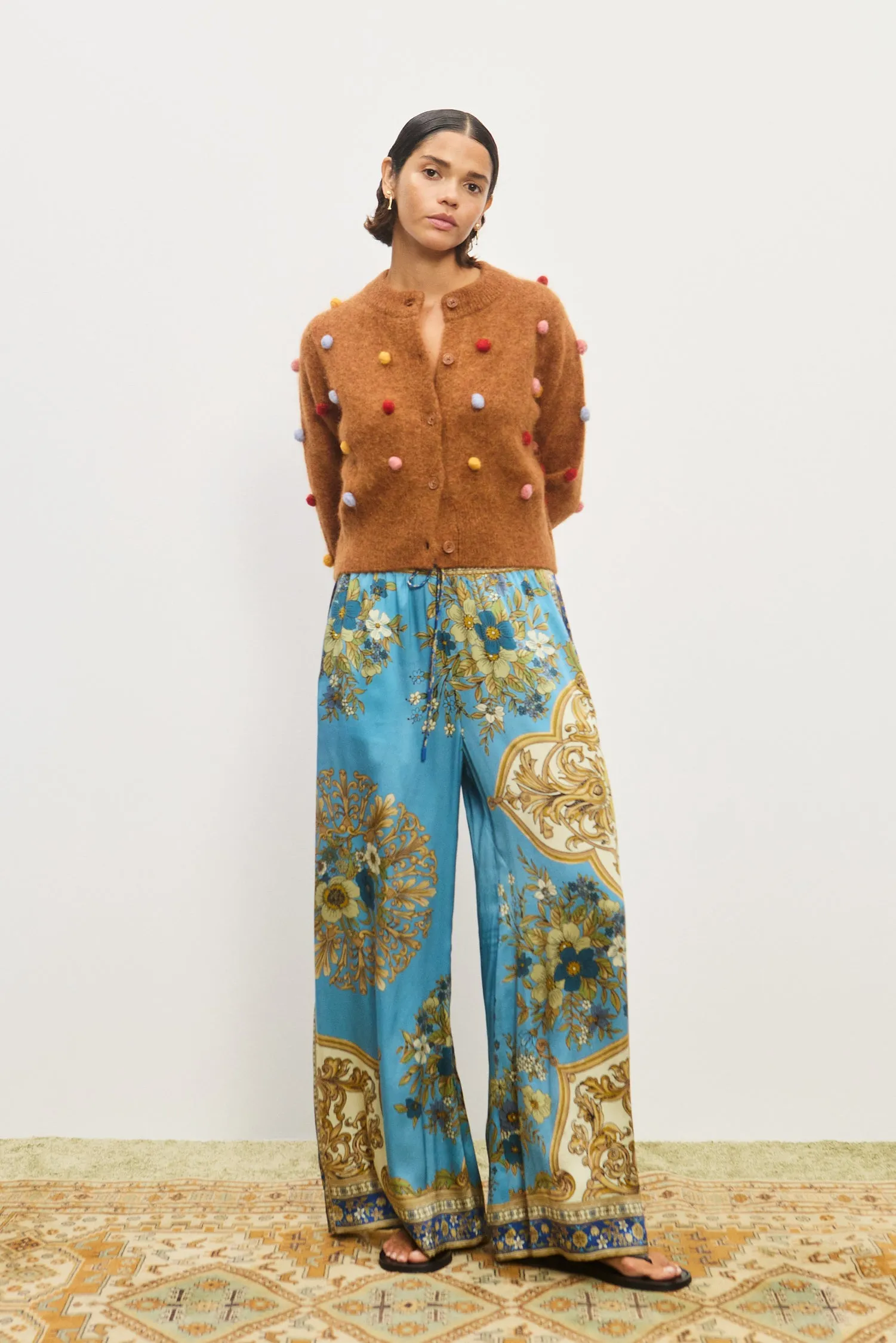 ELIA TOBACCO CROPPED CARDIGAN sold by Alemais product image thumbnail 2