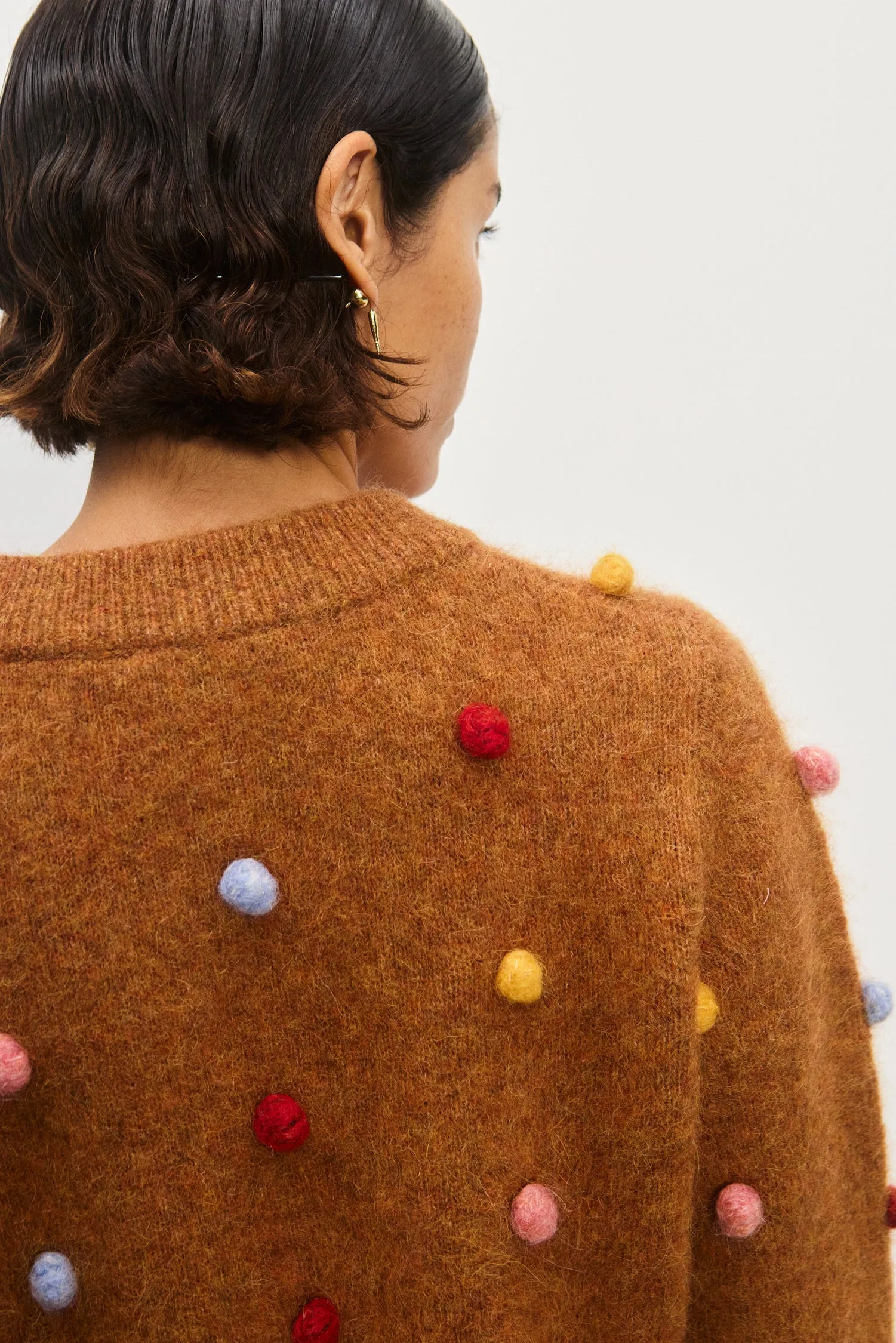 ELIA TOBACCO CROPPED CARDIGAN sold by Alemais product image thumbnail 5