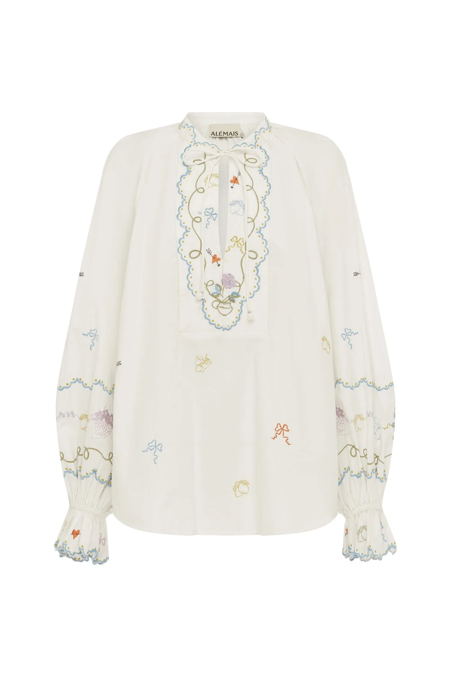 GIULIA EMBROIDERED BLOUSE sold by Alemais