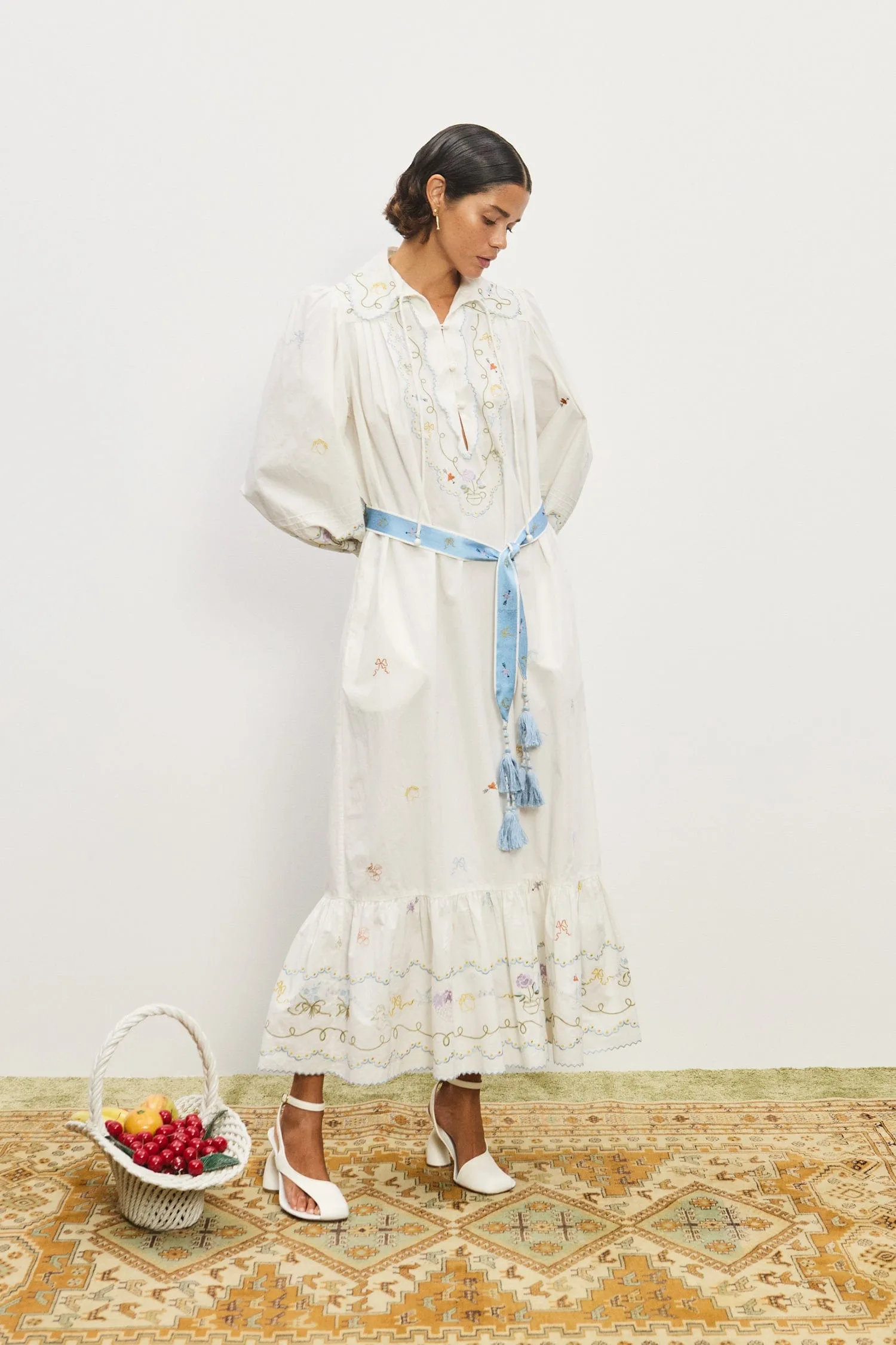 GIULIA EMBROIDERED MIDI DRESS sold by Alemais product image thumbnail 2