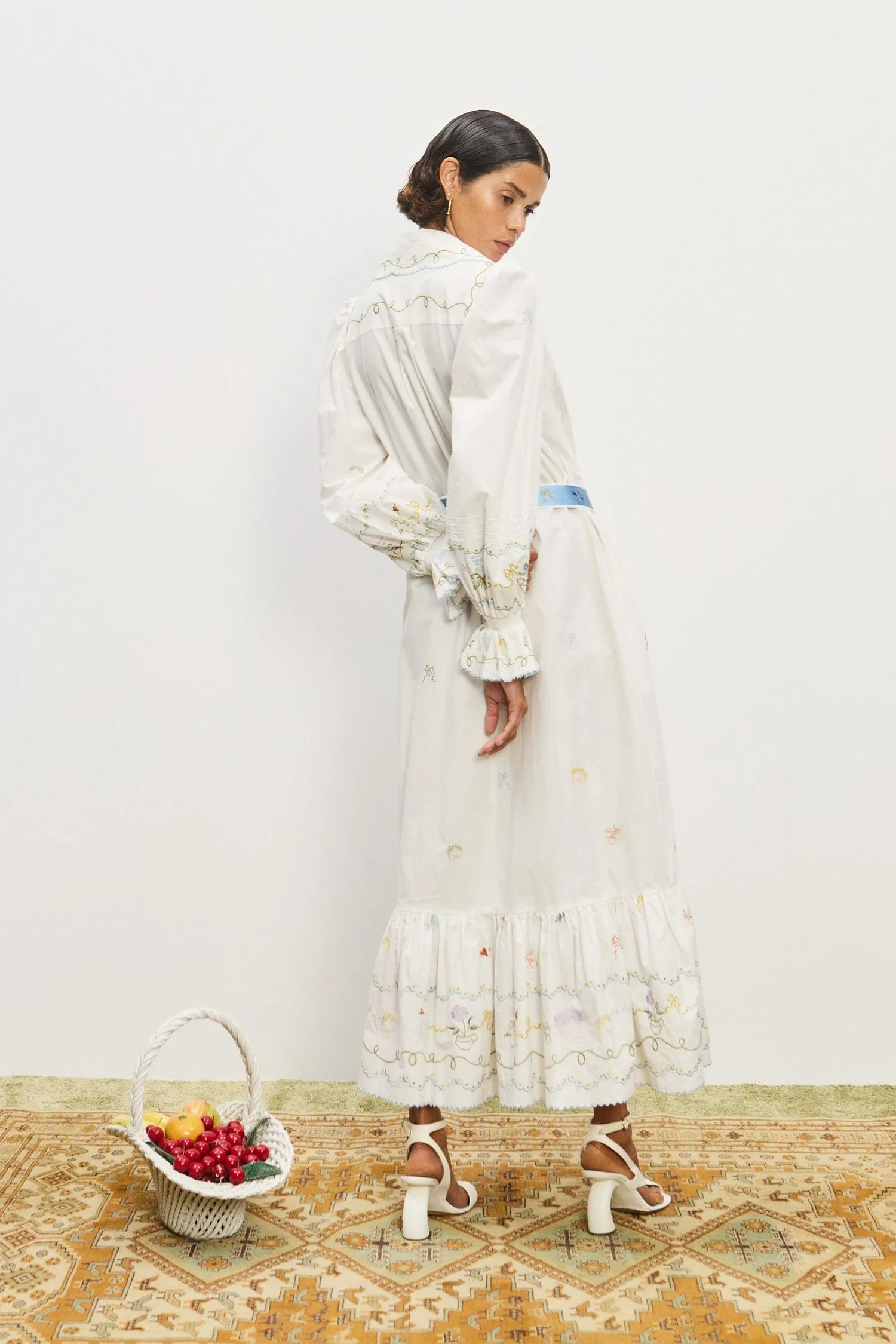 GIULIA EMBROIDERED MIDI DRESS sold by Alemais product image thumbnail 4