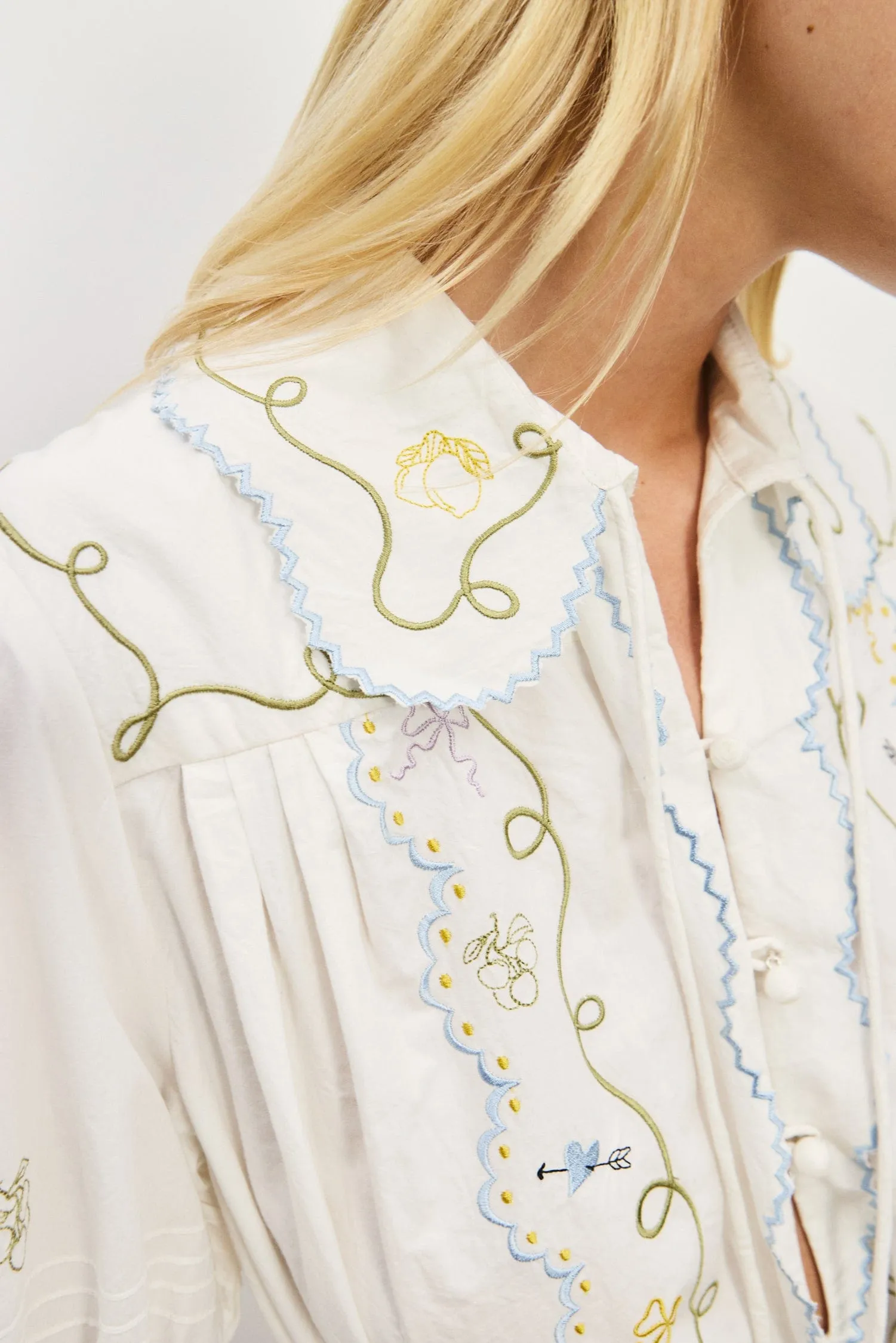 GIULIA EMBROIDERED MINI DRESS sold by Alemais product image thumbnail 5