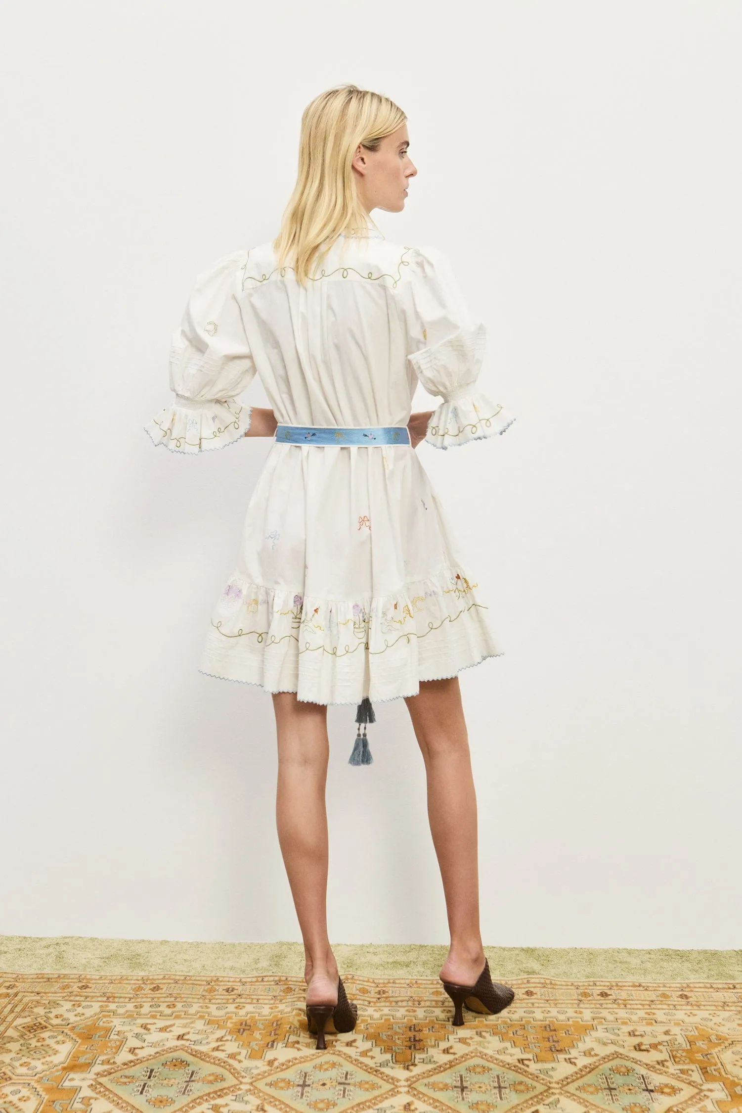 GIULIA EMBROIDERED MINI DRESS sold by Alemais product image thumbnail 4
