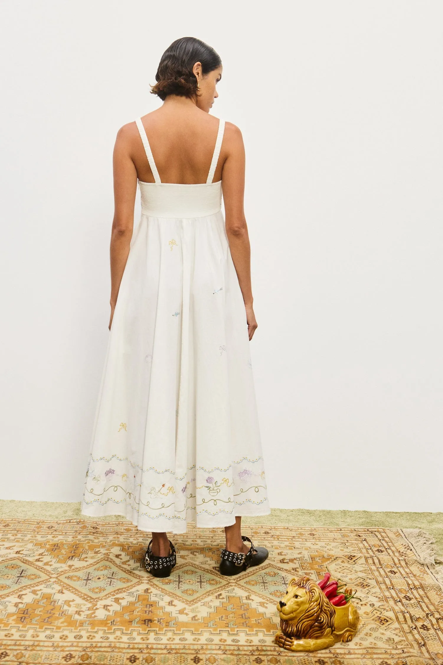 GIULIA EMBROIDERED SUNDRESS sold by Alemais product image thumbnail 4