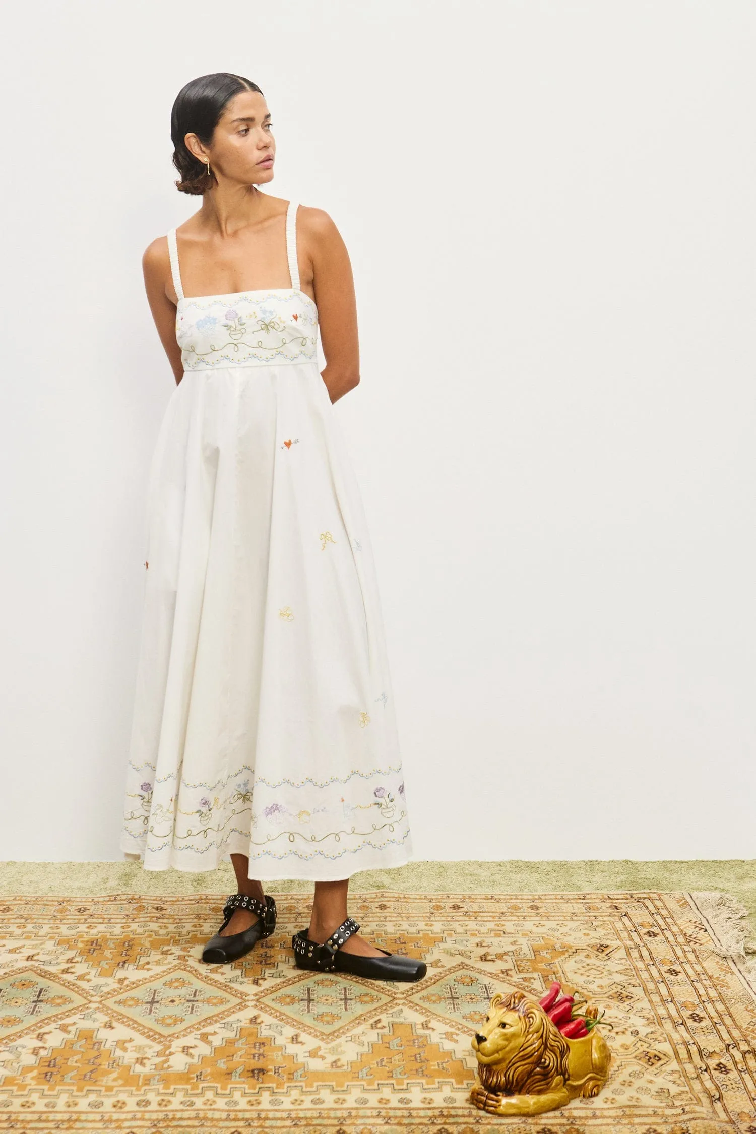 GIULIA EMBROIDERED SUNDRESS sold by Alemais product image thumbnail 2
