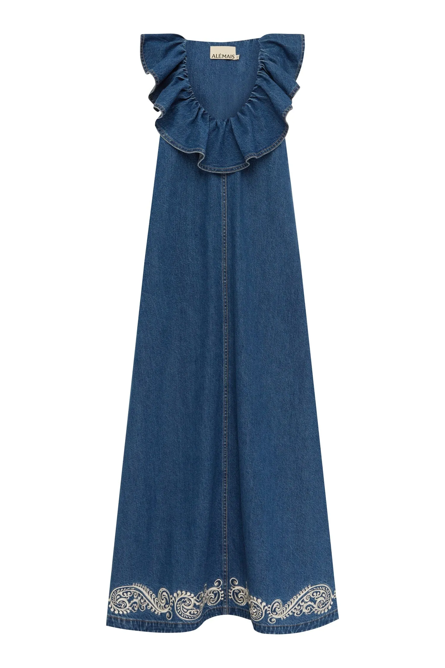 JACONES DENIM MIDI DRESS sold by Alemais