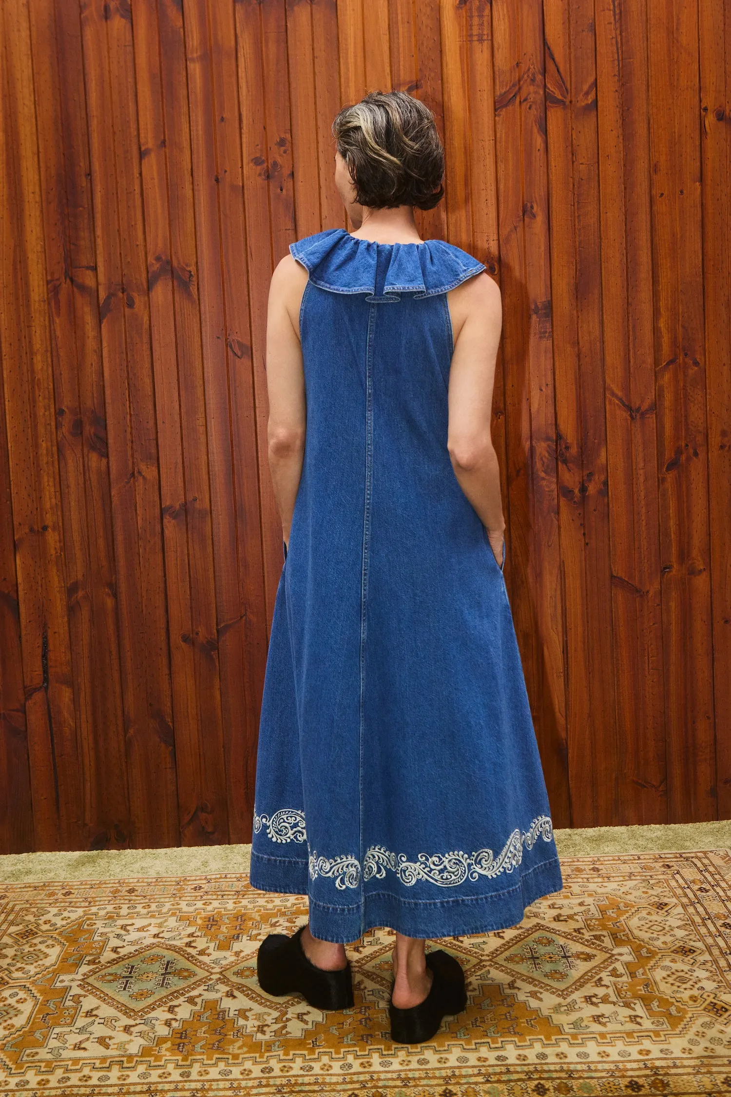 JACONES DENIM MIDI DRESS sold by Alemais product image thumbnail 4