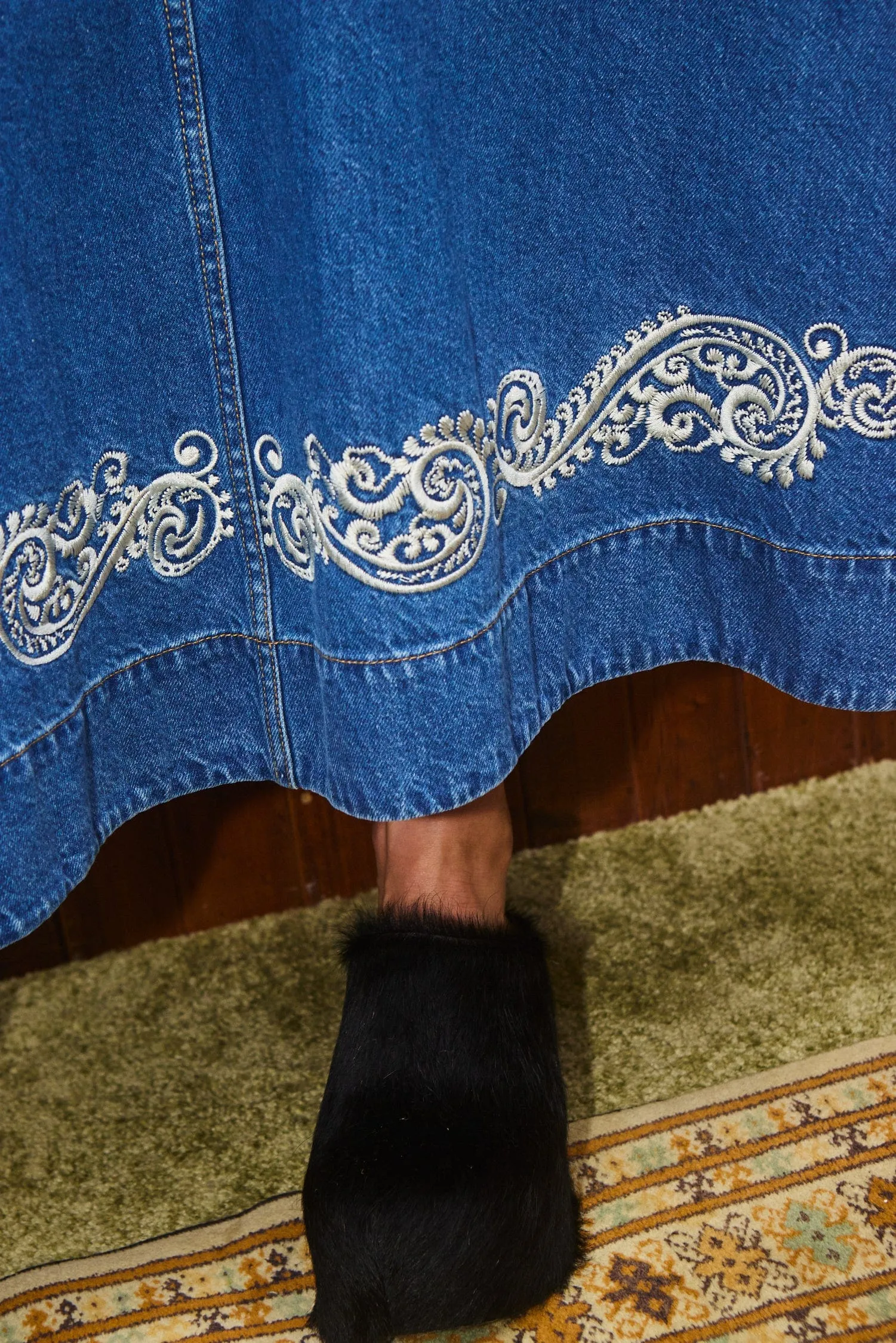 JACONES DENIM MIDI DRESS sold by Alemais product image thumbnail 5