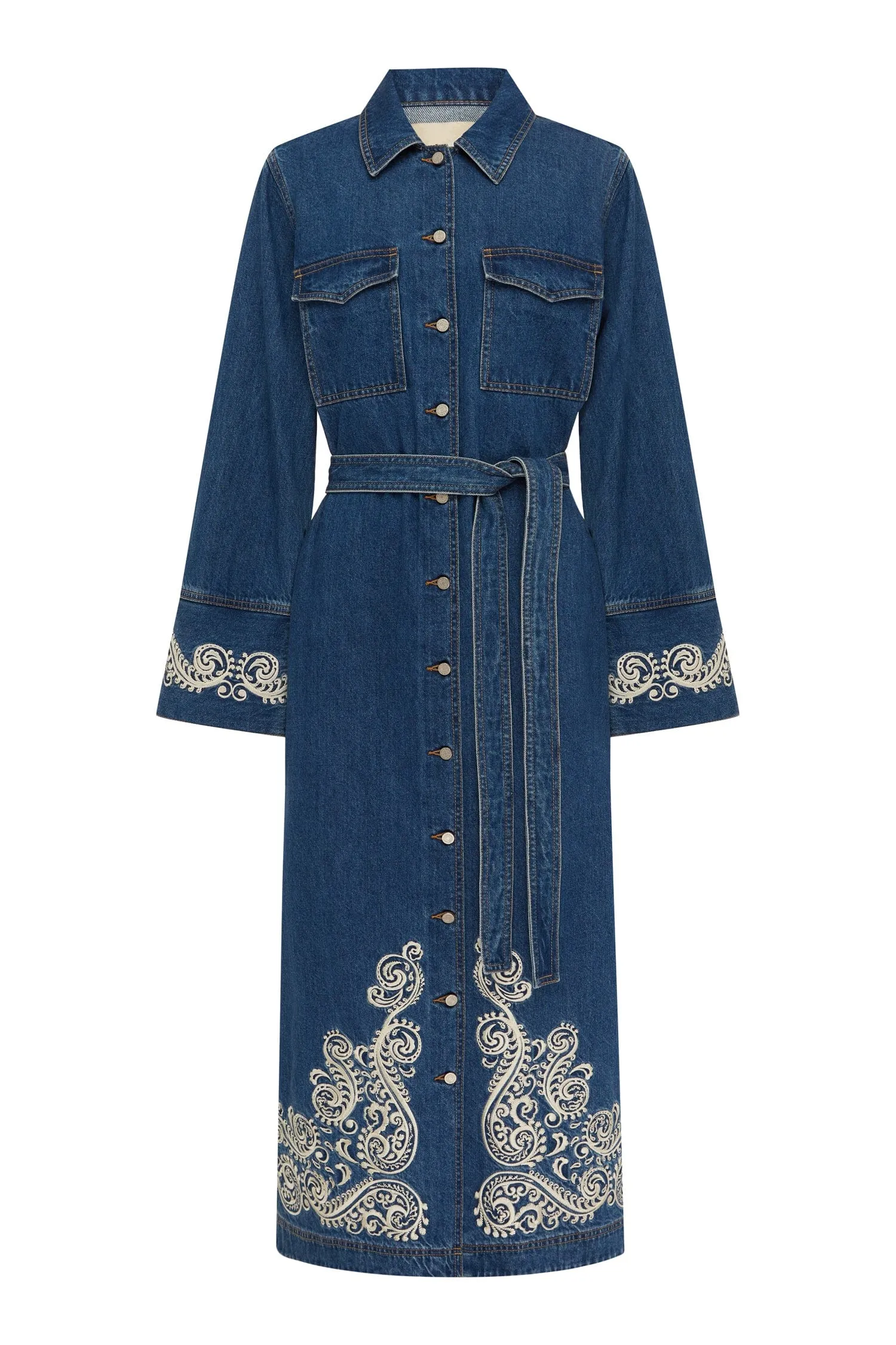 JACONES DENIM SHIRTDRESS sold by Alemais