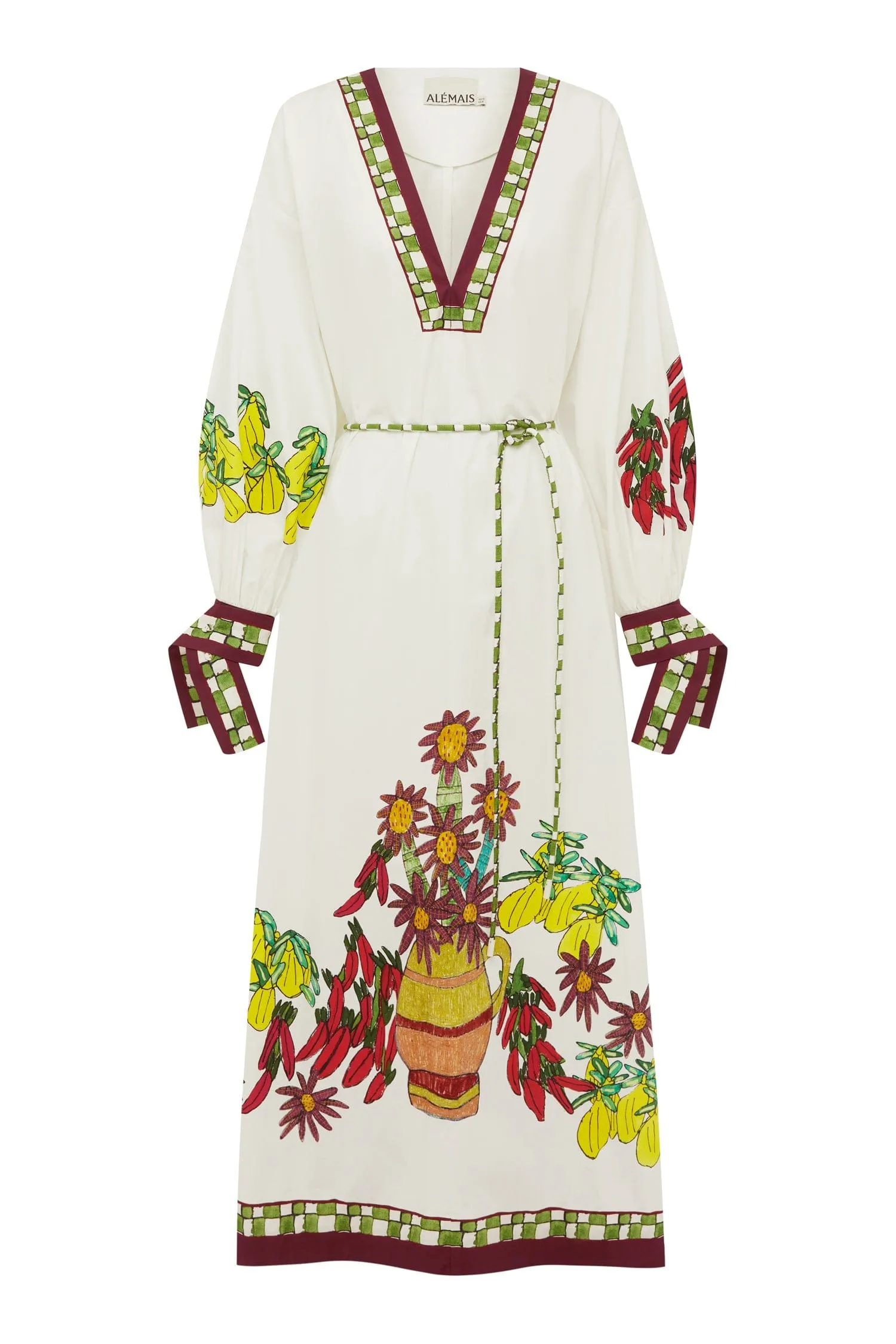 KATERINA V NECK MIDI DRESS sold by Alemais