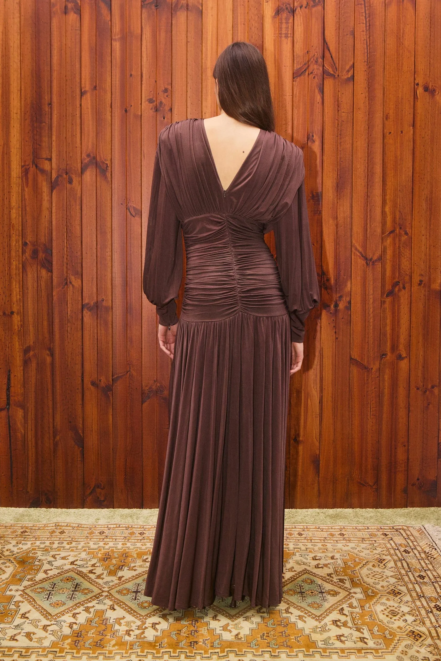 SILVIO RUCHED MIDI DRESS sold by Alemais product image thumbnail 4