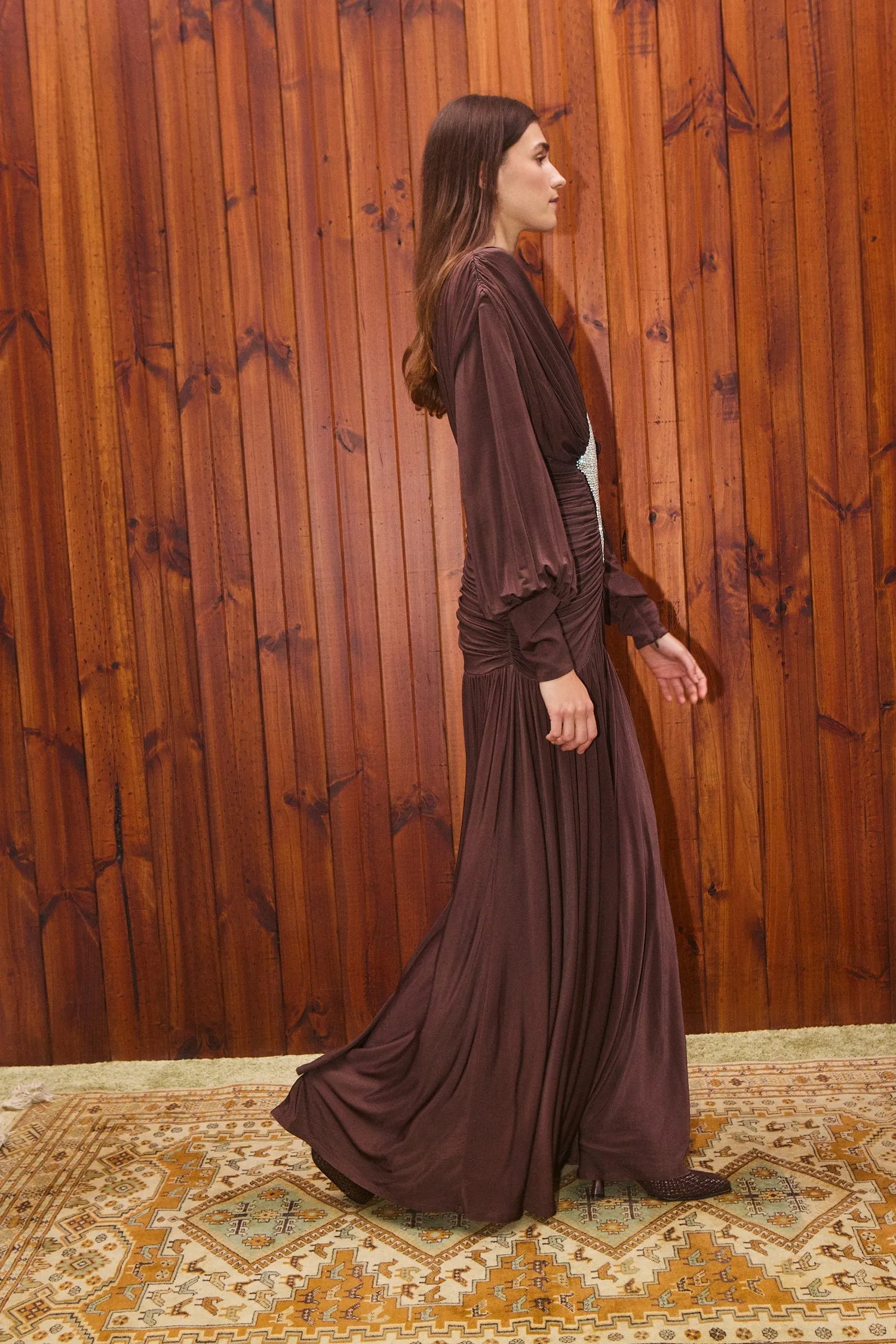 SILVIO RUCHED MIDI DRESS sold by Alemais product image thumbnail 3