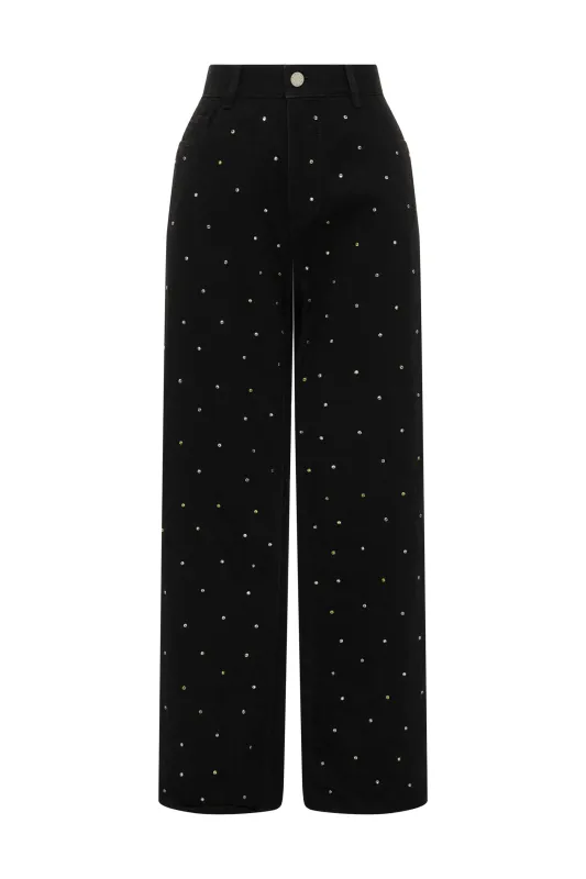 SIMONA MID RISE DENIM JEAN sold by Alemais