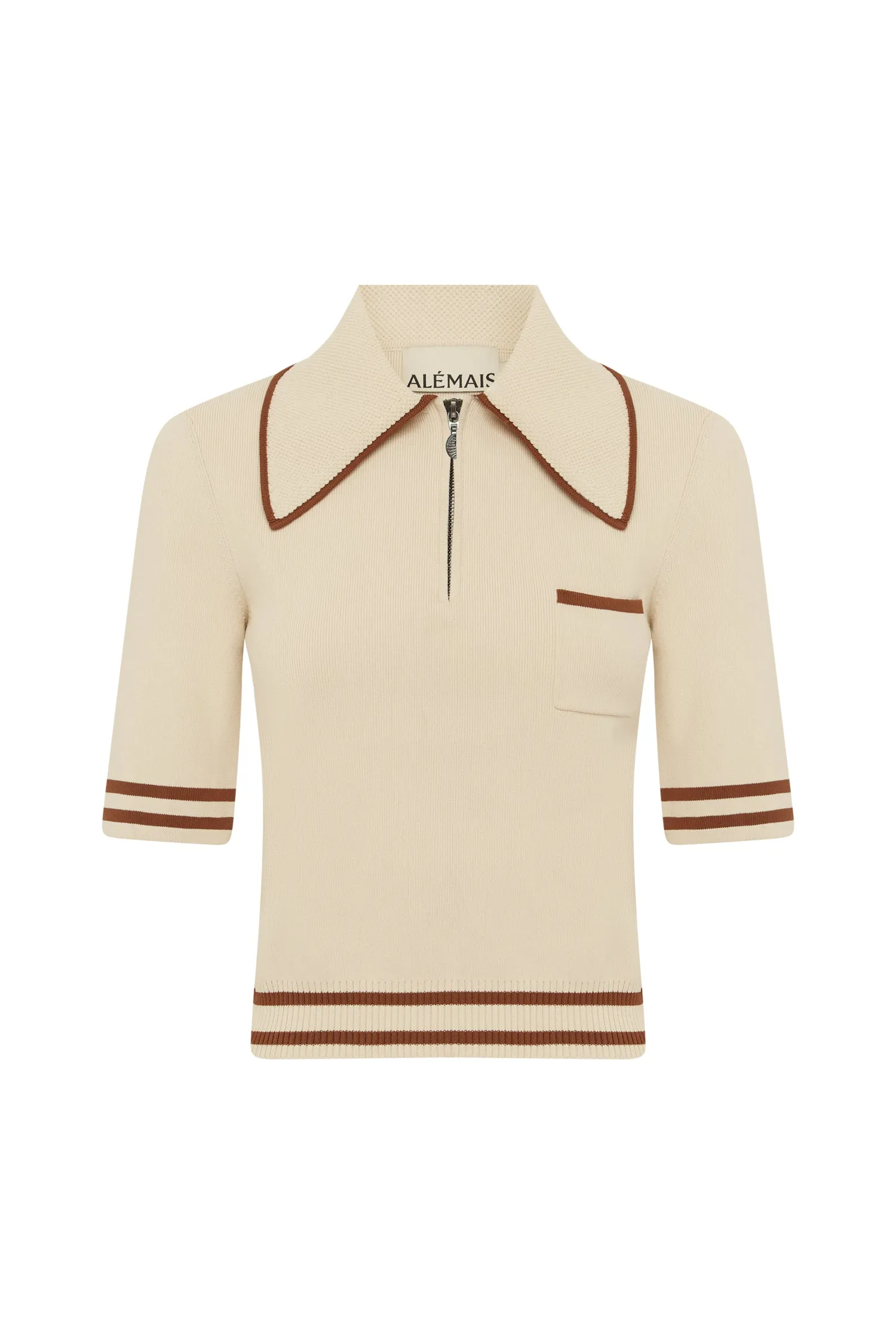 SORA KNIT POLO sold by Alemais