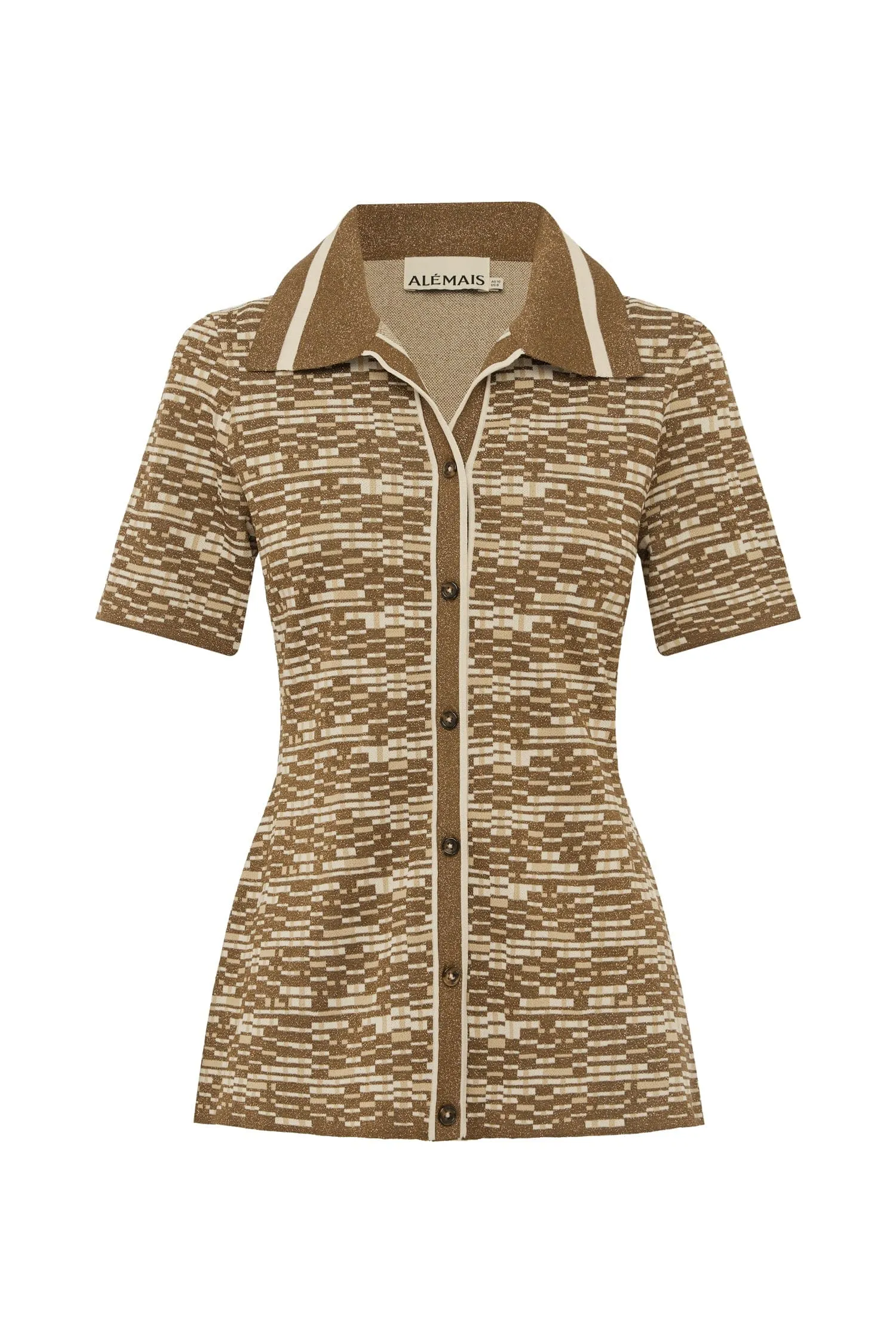 STEFANIE KNIT SHIRT sold by Alemais