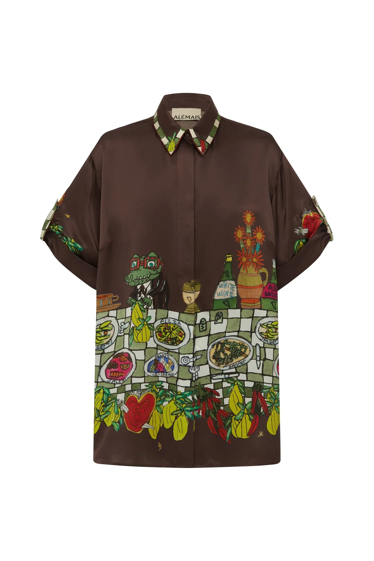 FREDO SILK SHIRT sold by Alemais