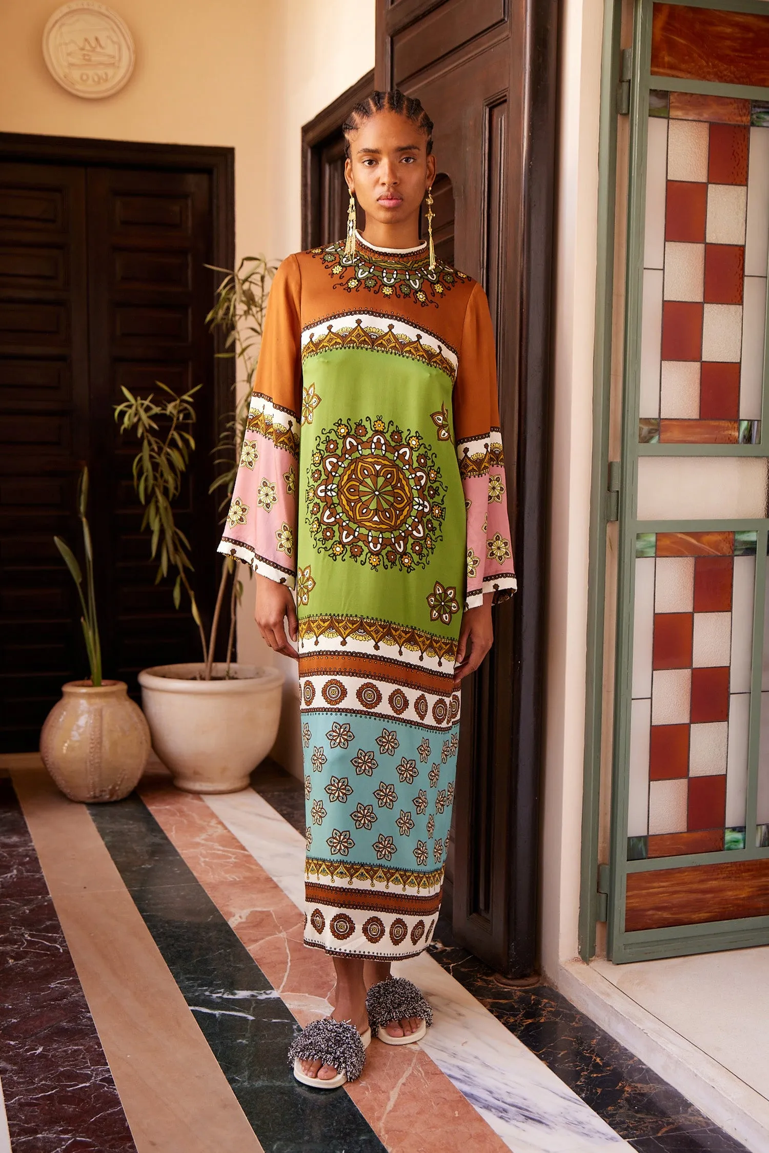 CONTINA SILK MIDI DRESS sold by Alemais product image thumbnail 2