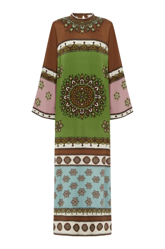 CONTINA SILK MIDI DRESS sold by Alemais