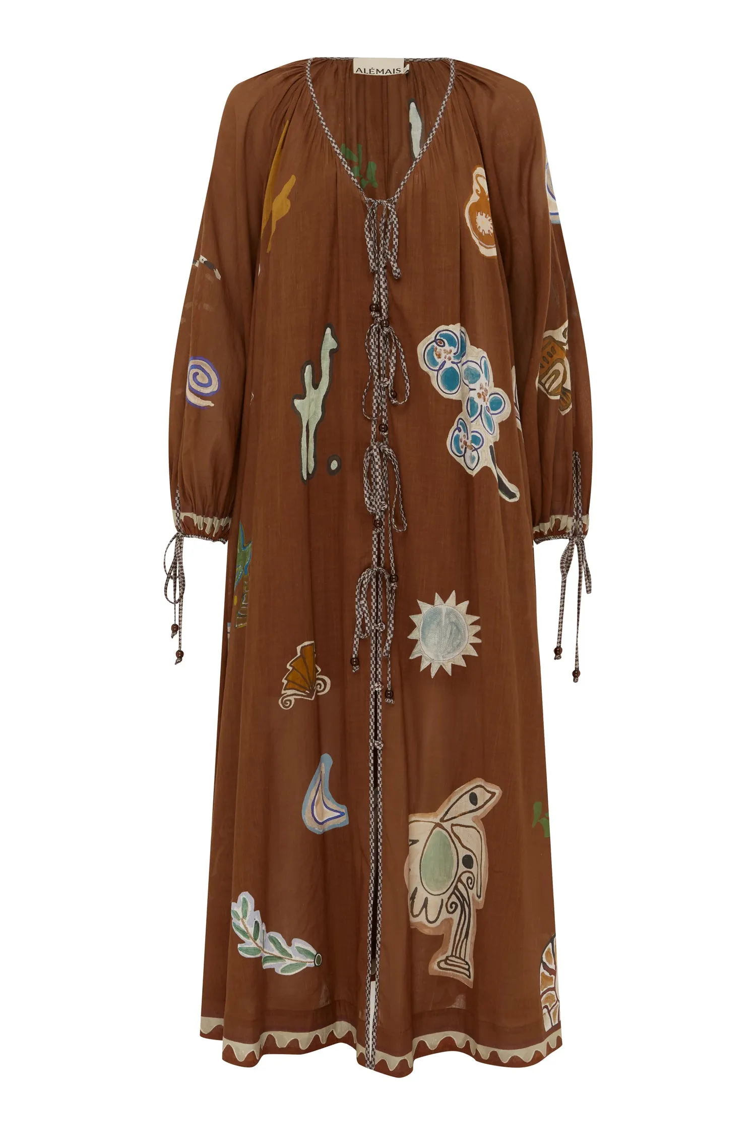 LAURENCE TIE FRONT SHIRTDRESS sold by Alemais