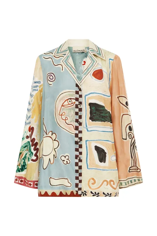 MICHELLE SILK SHIRT sold by Alemais