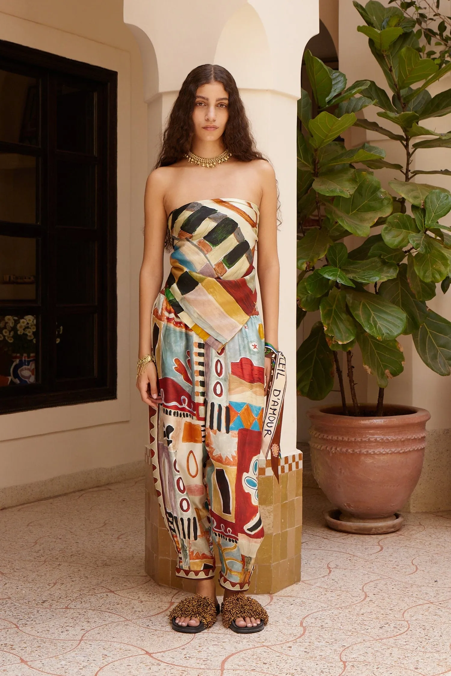 MICHELLE TAPERED SILK PANT sold by Alemais product image thumbnail 2