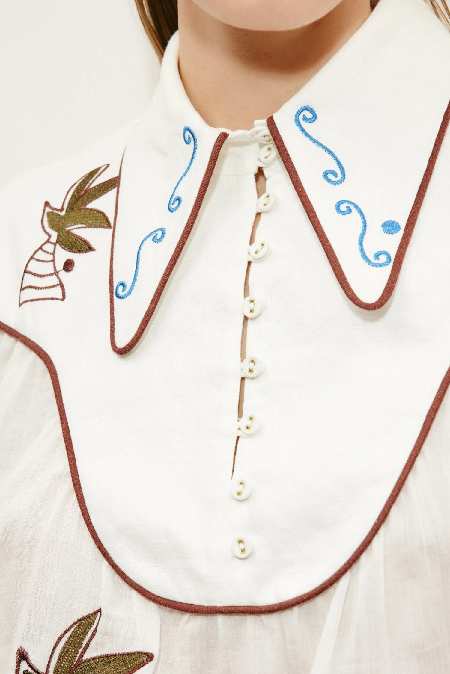 MINA EMBROIDERED BLOUSE sold by Alemais product image thumbnail 5