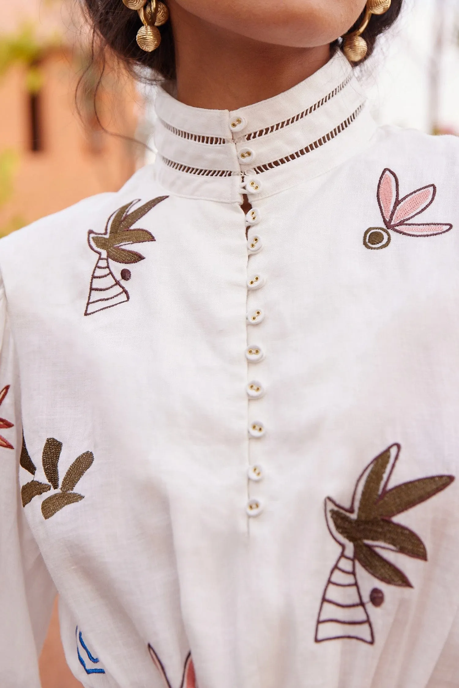 MINA EMBROIDERED MINI DRESS sold by Alemais product image thumbnail 5