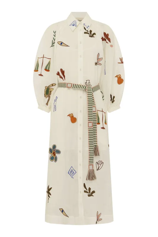 MINA EMBROIDERED SHIRTDRESS sold by Alemais