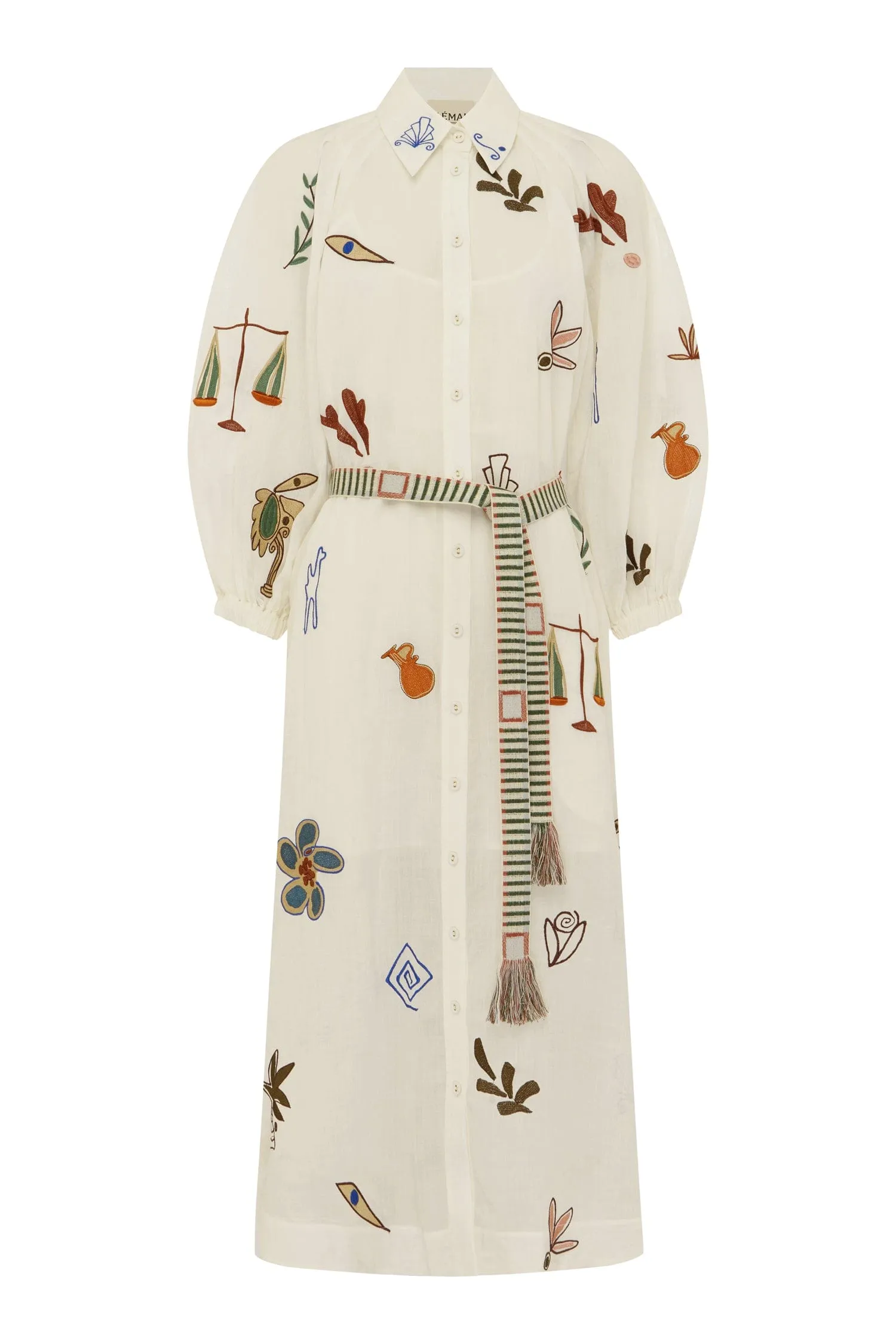 MINA EMBROIDERED SHIRTDRESS sold by Alemais