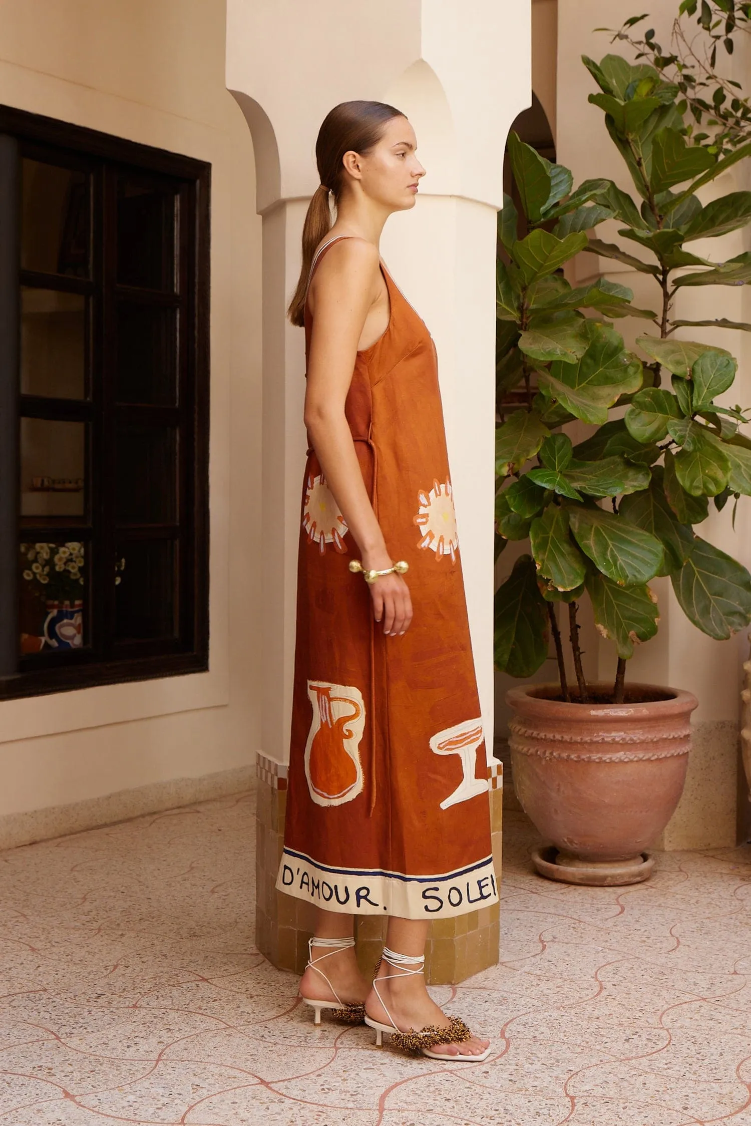 SOLEIL D'AMOUR SILK MIDI DRESS sold by Alemais product image thumbnail 3