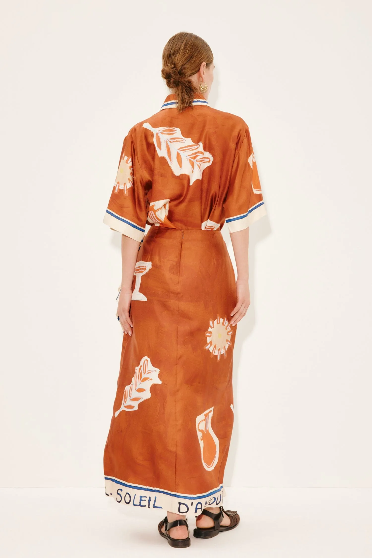 SOLEIL D'AMOUR SILK SARONG SKIRT sold by Alemais product image thumbnail 4