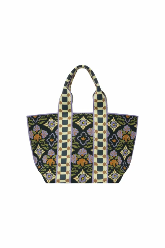 CECE JACQUARD MAXI TOTE made by Alemais