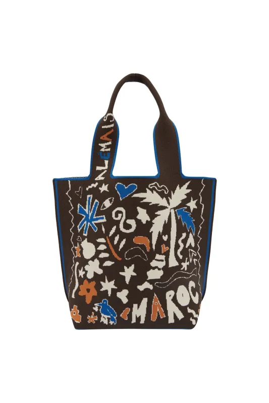 MAROC JACQUARD SHOPPER TOTE made by Alemais