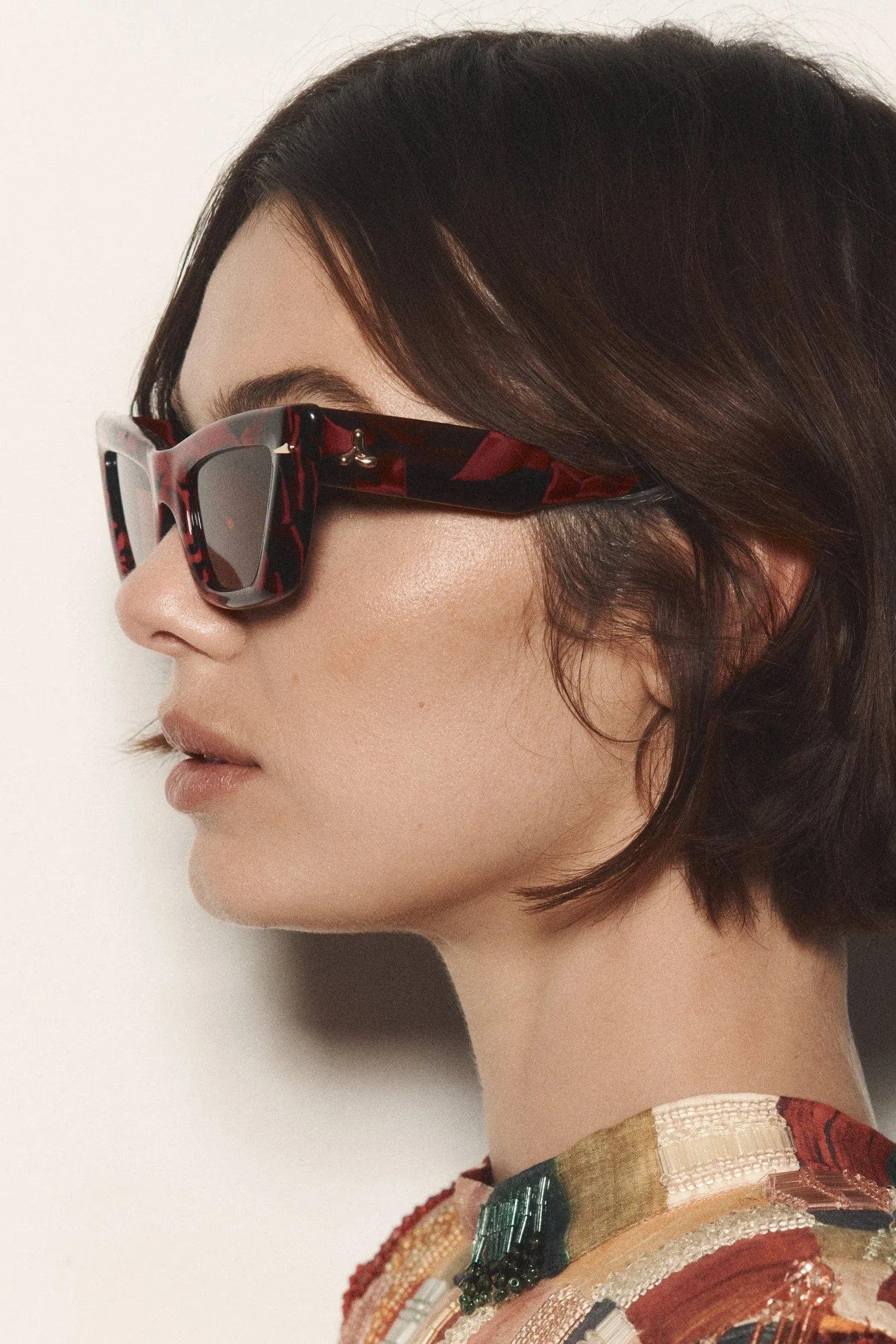 LE SPECS LUCIA BURGUNDY MARBLE sold by Alemais product image thumbnail 5