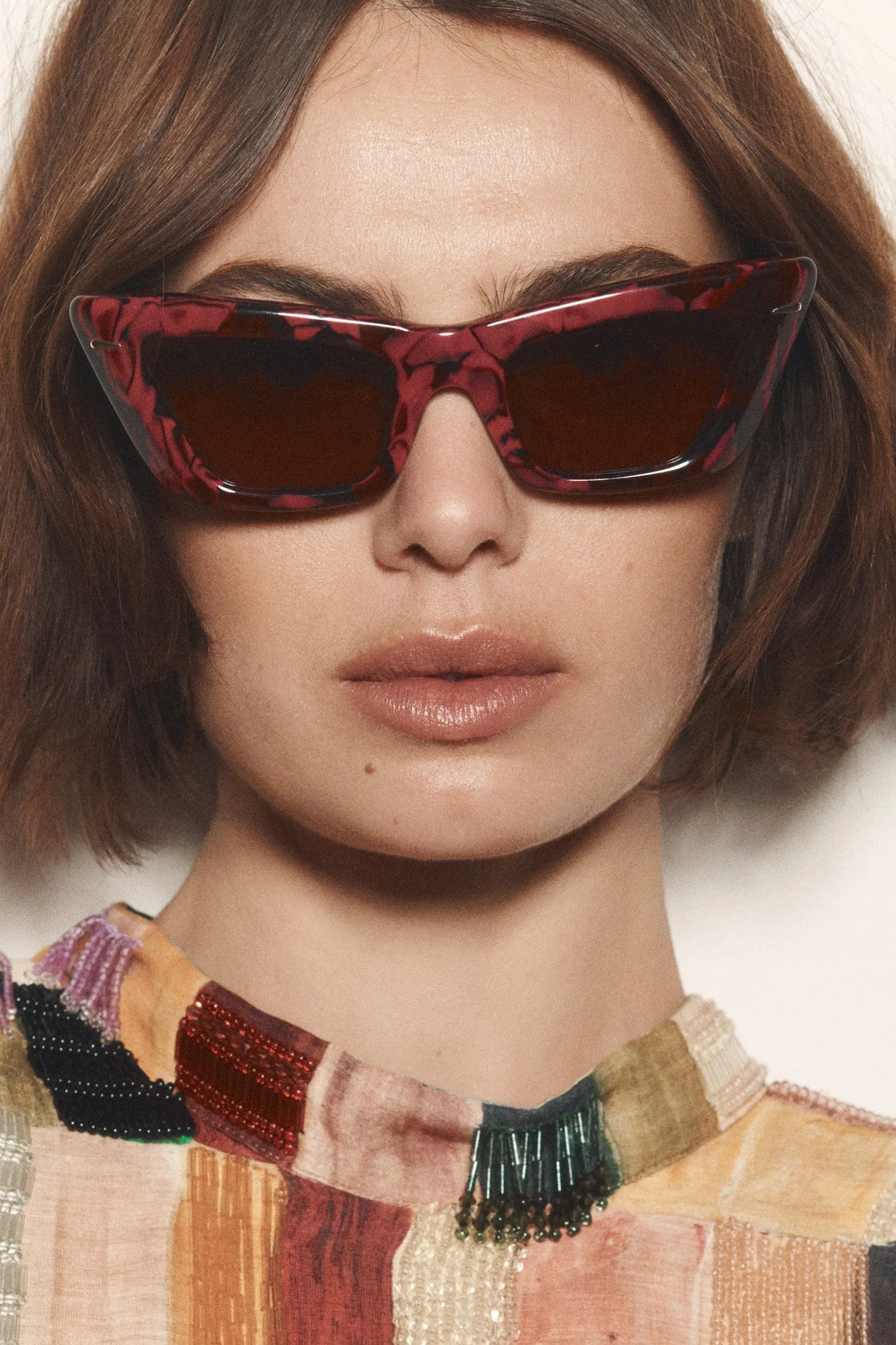 LE SPECS LUCIA BURGUNDY MARBLE sold by Alemais product image thumbnail 2