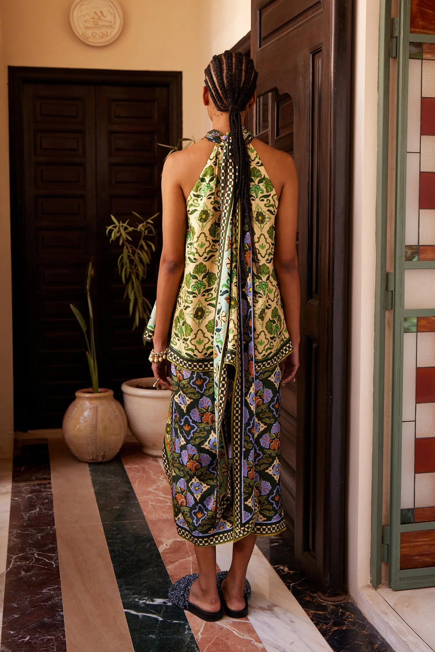 CECE SPLICED SILK TOP sold by Alemais product image thumbnail 4