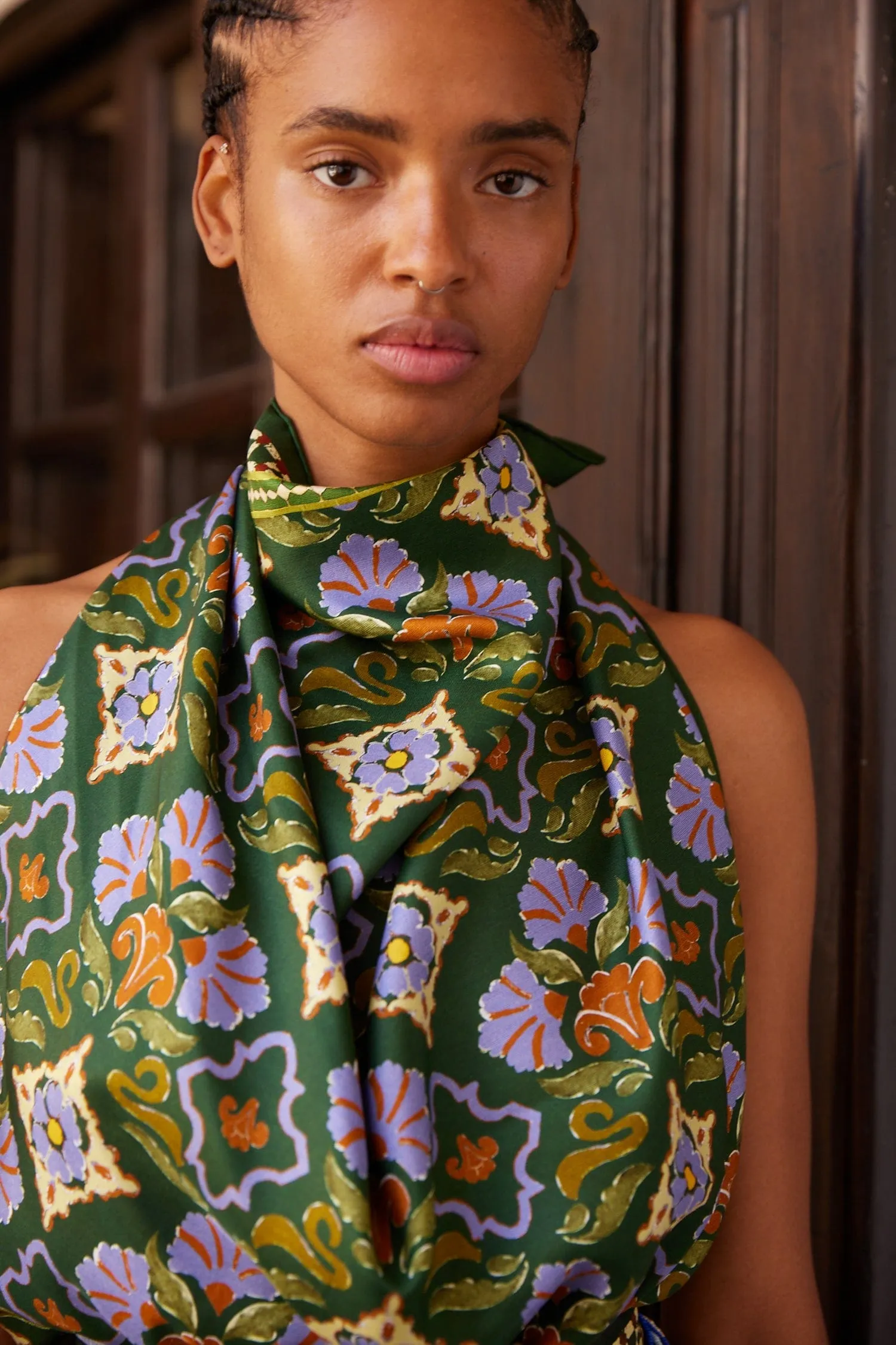 CECE SPLICED SILK TOP sold by Alemais product image thumbnail 5