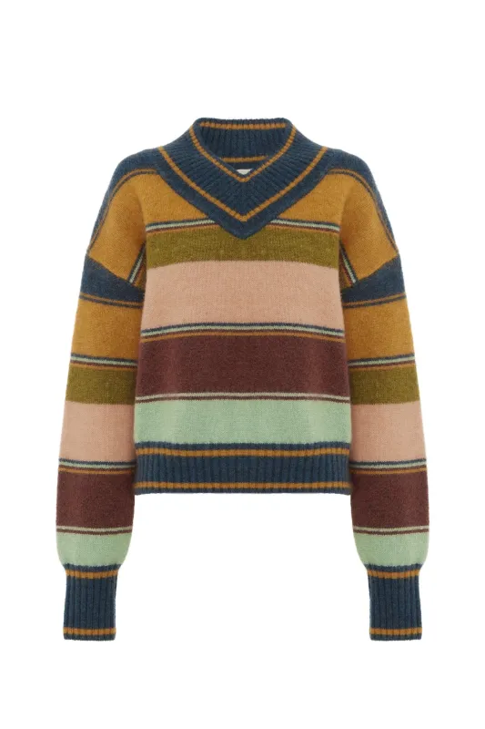 DUSK V NECK KNIT sold by Alemais