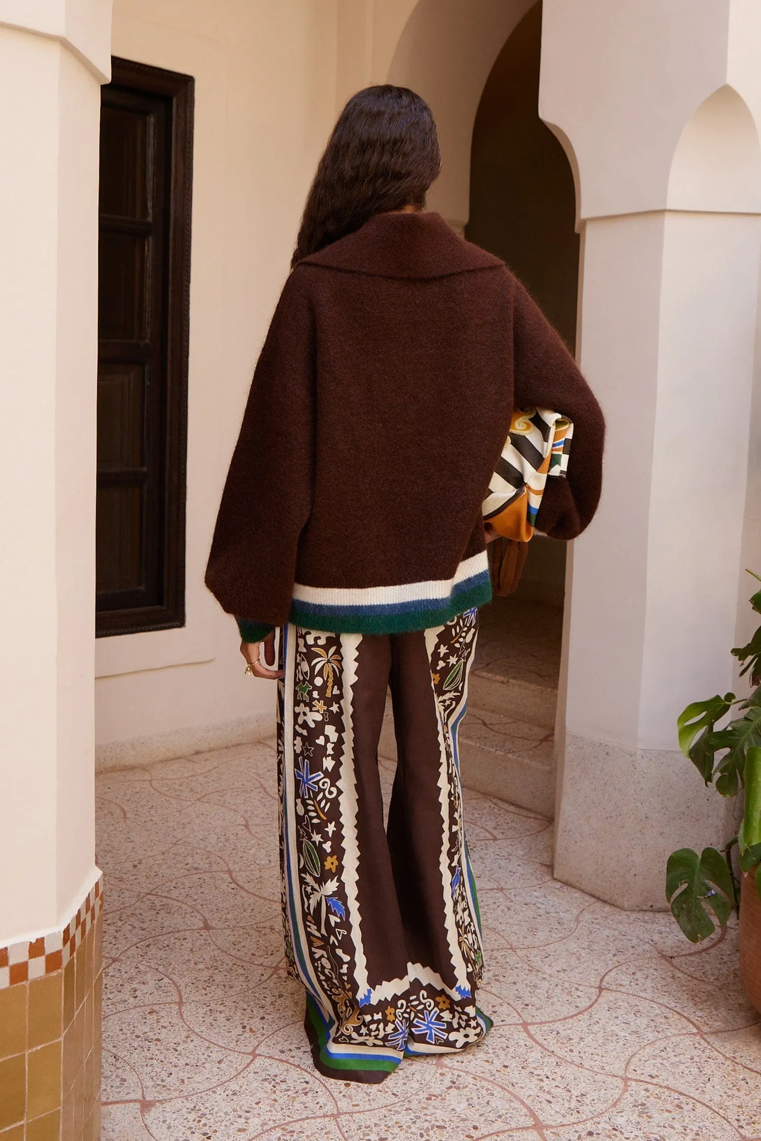MAROC ZIP UP KNIT CARDIGAN sold by Alemais product image thumbnail 4