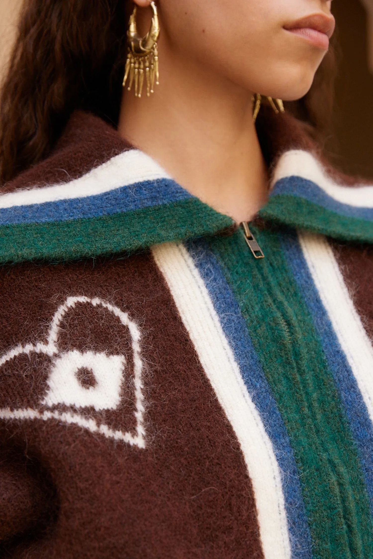 MAROC ZIP UP KNIT CARDIGAN sold by Alemais product image thumbnail 5